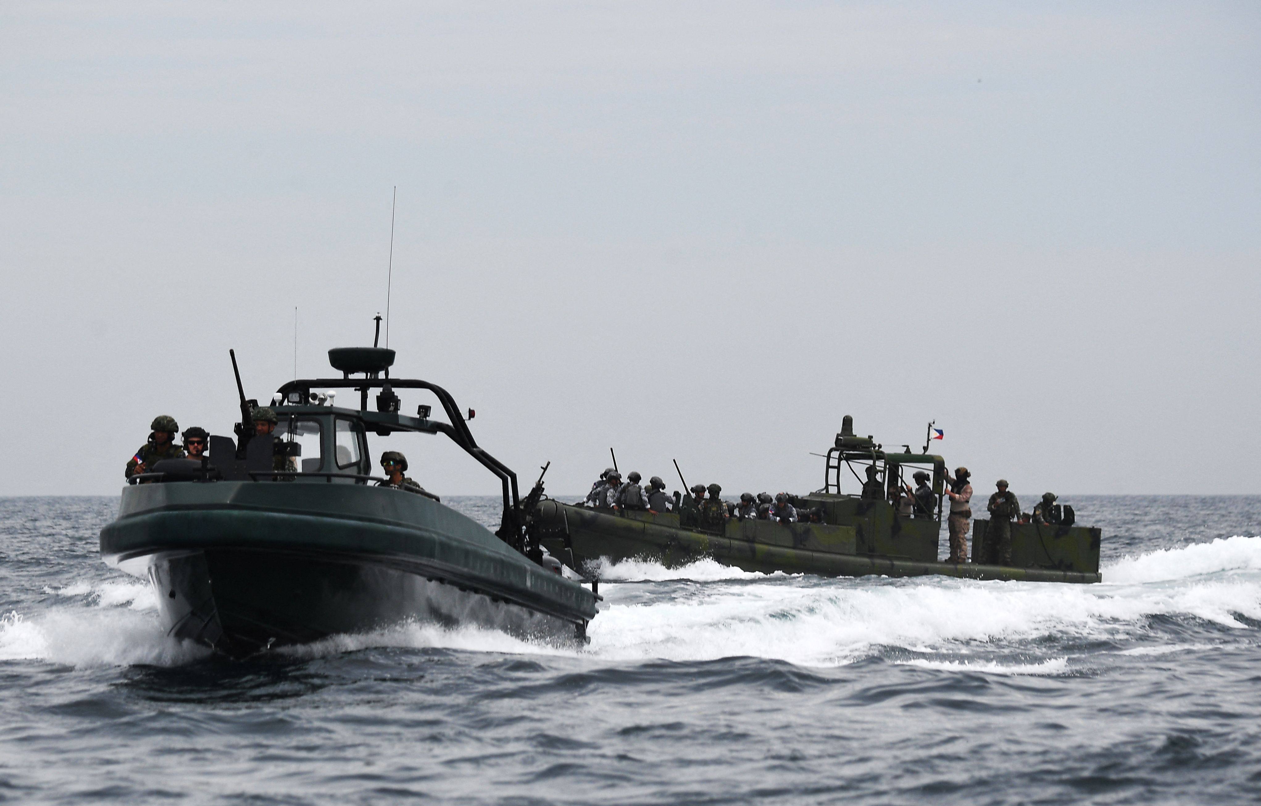 Philippine marines during a joint visit, board and seizure (VBS) exercise with their US and South Korean counterparts in Cavite province, west of Manila in October 2024, as part of the annual Philippines-US joint marines exercise dubbed Kamandag (Venom). Photo: AFP