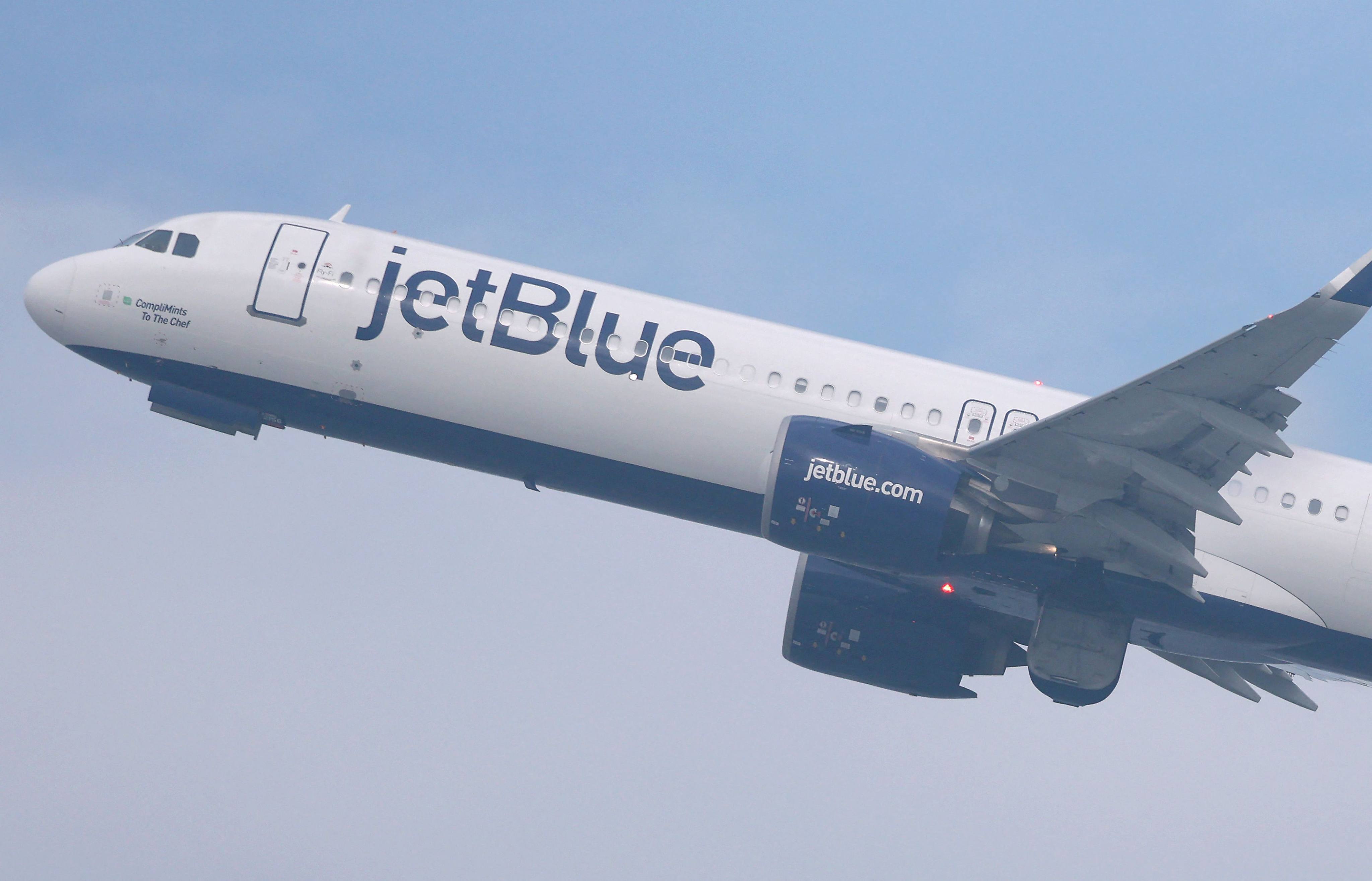 A JetBlue passenger caused chaos at Boston Logan Airport by opening an emergency exit door. Photo: AFP