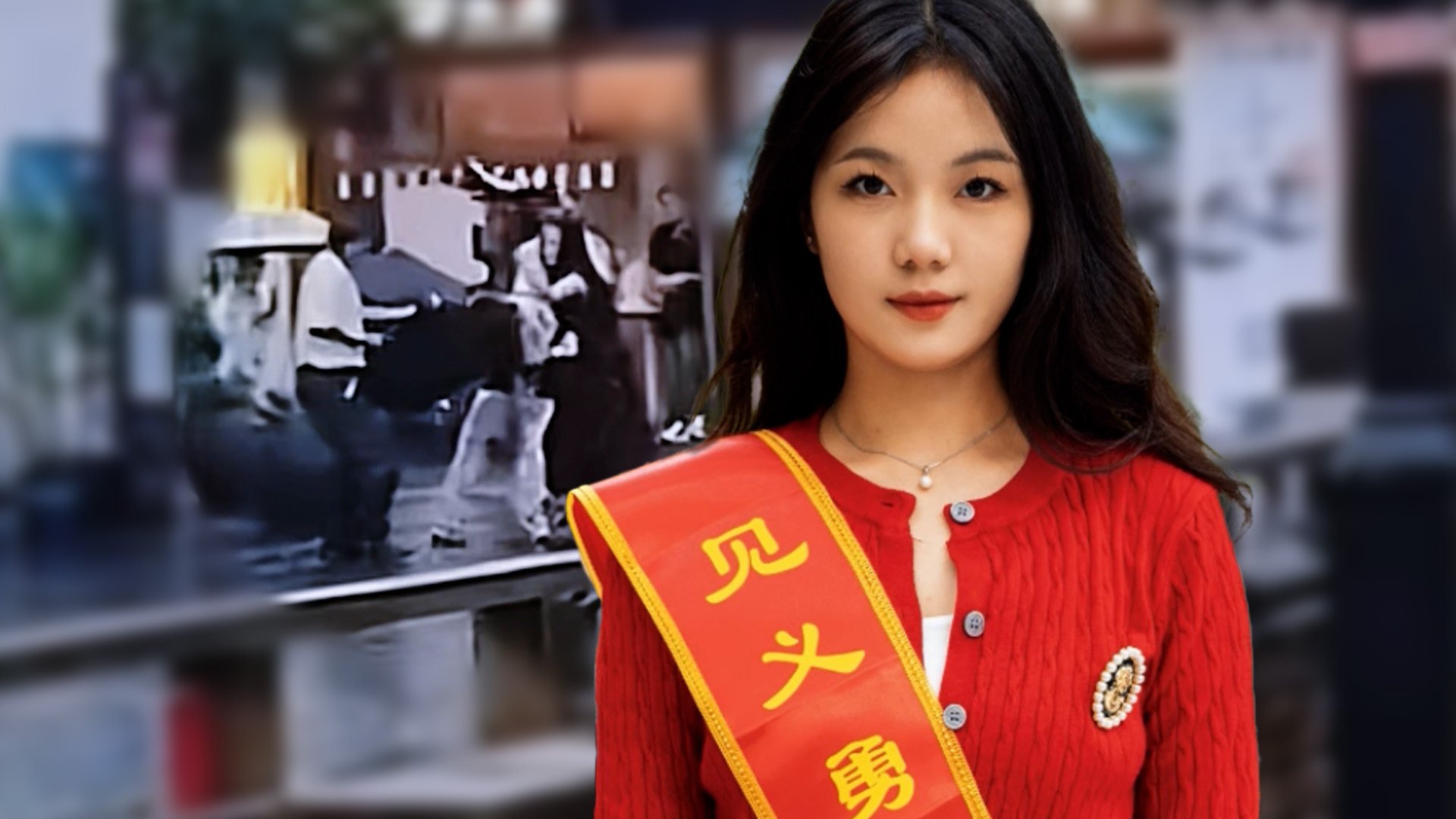 A woman in China who fended off a knife attacker using just an umbrella and was hailed online as a hero for doing so has declined lucrative endorsements and live streaming opportunities so as not to tarnish her image. Photo: SCMP composite/Douyin