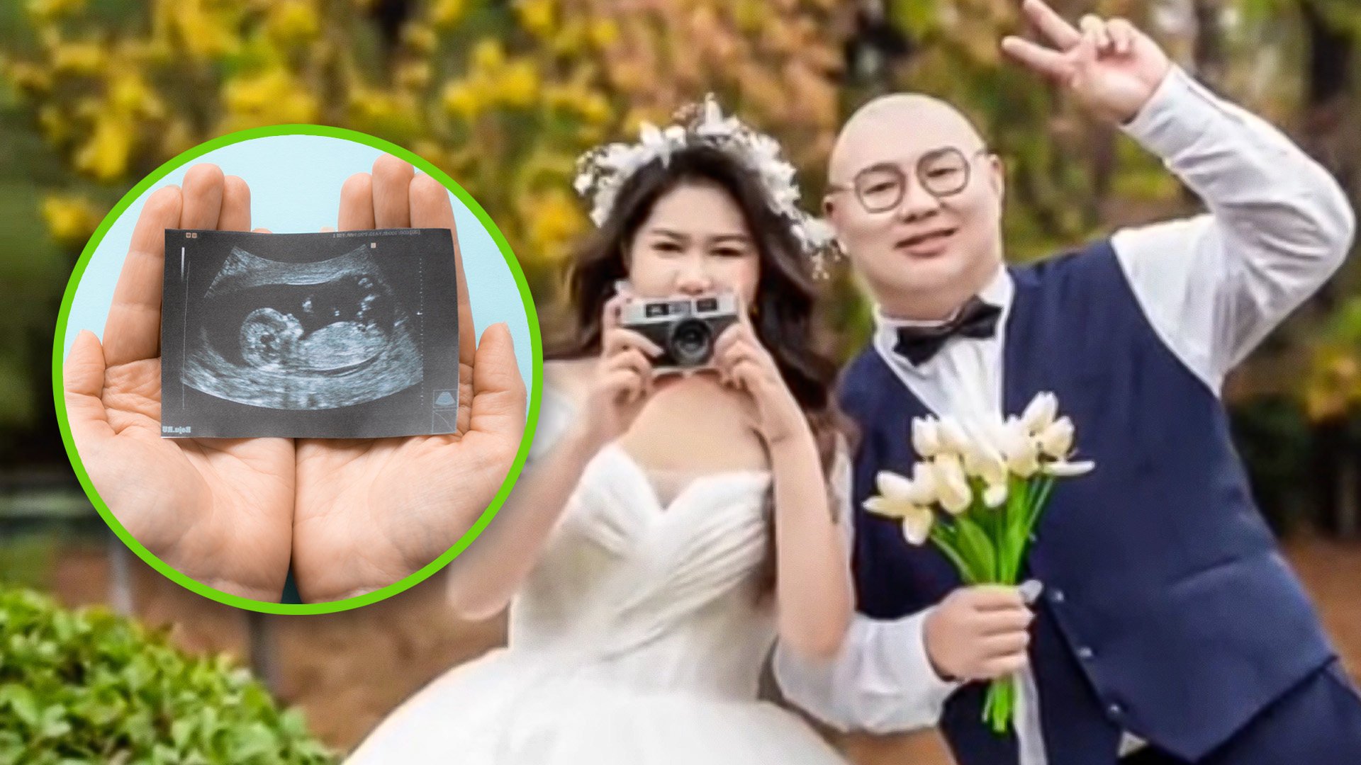 A have-a-go hero in China who was stabbed three times by a knife attacker and whose baby daughter died soon after birth from a heart condition has delighted mainland social media with the news that his wife is pregnant again. Photo: SCMP composite/Shutterstock/Douyin