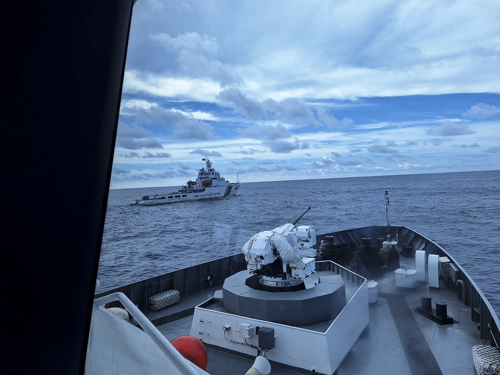 A Chinese coastguard ship sails in Indonesia’s North Natuna Sea last year. Photo: EPA-EFE/Bakamla