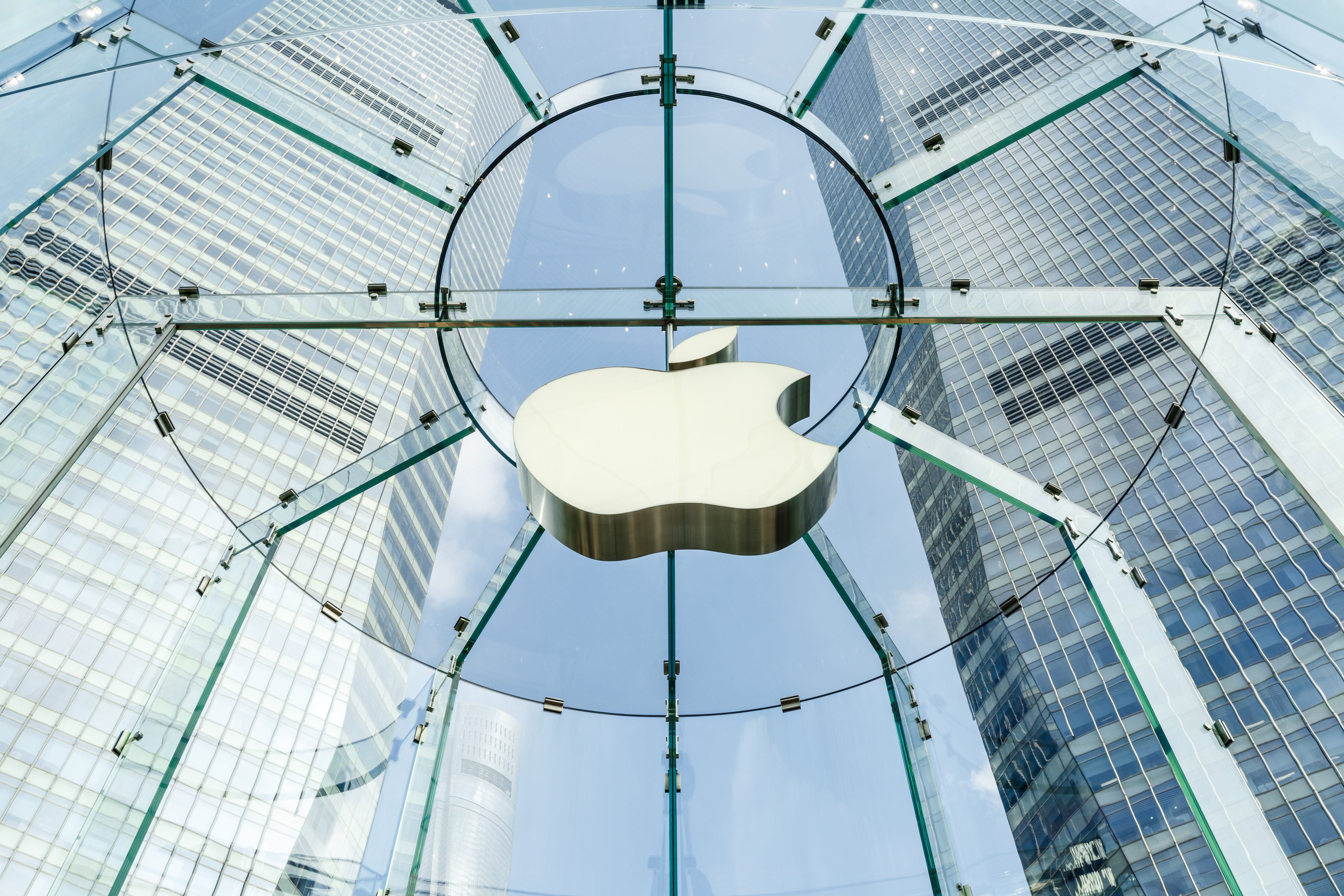 A view from inside the Apple Store at the IFC Mall in Shanghai’s Lujiazui financial district. Photo: Shutterstock