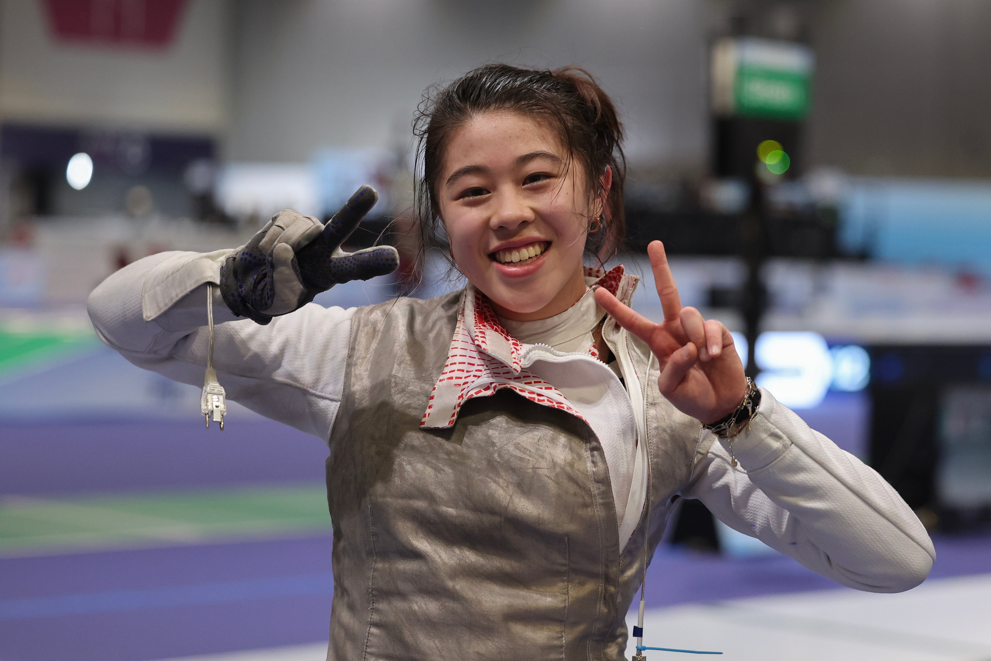 Jaelyn Liu’s victory over Martina Sinigalia made her the youngest winner of a Foil World Cup event. Photo: Edmond So