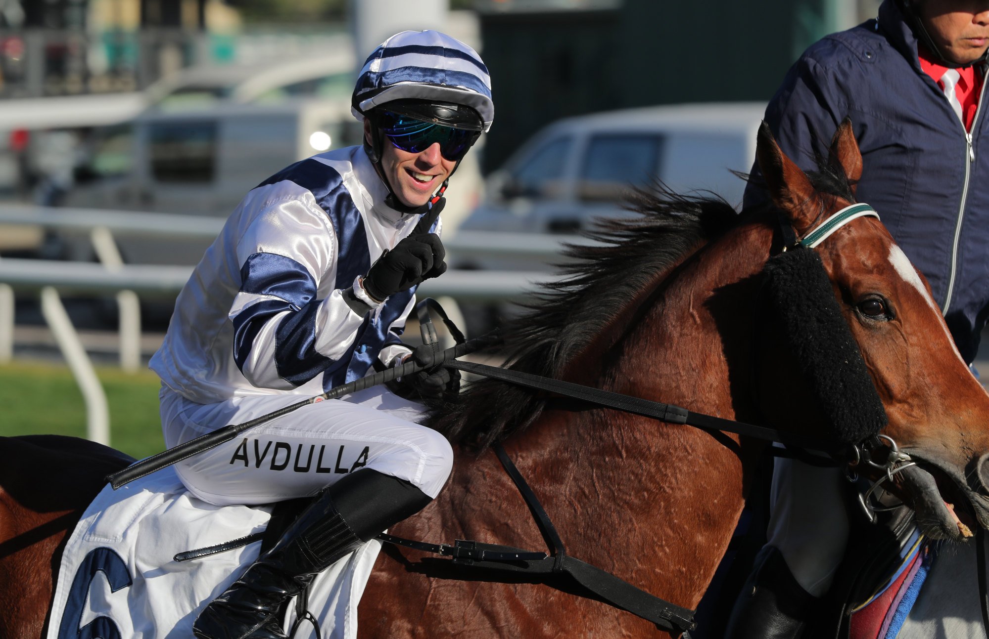 Brenton Avdulla celebrates his win on Rubylot.