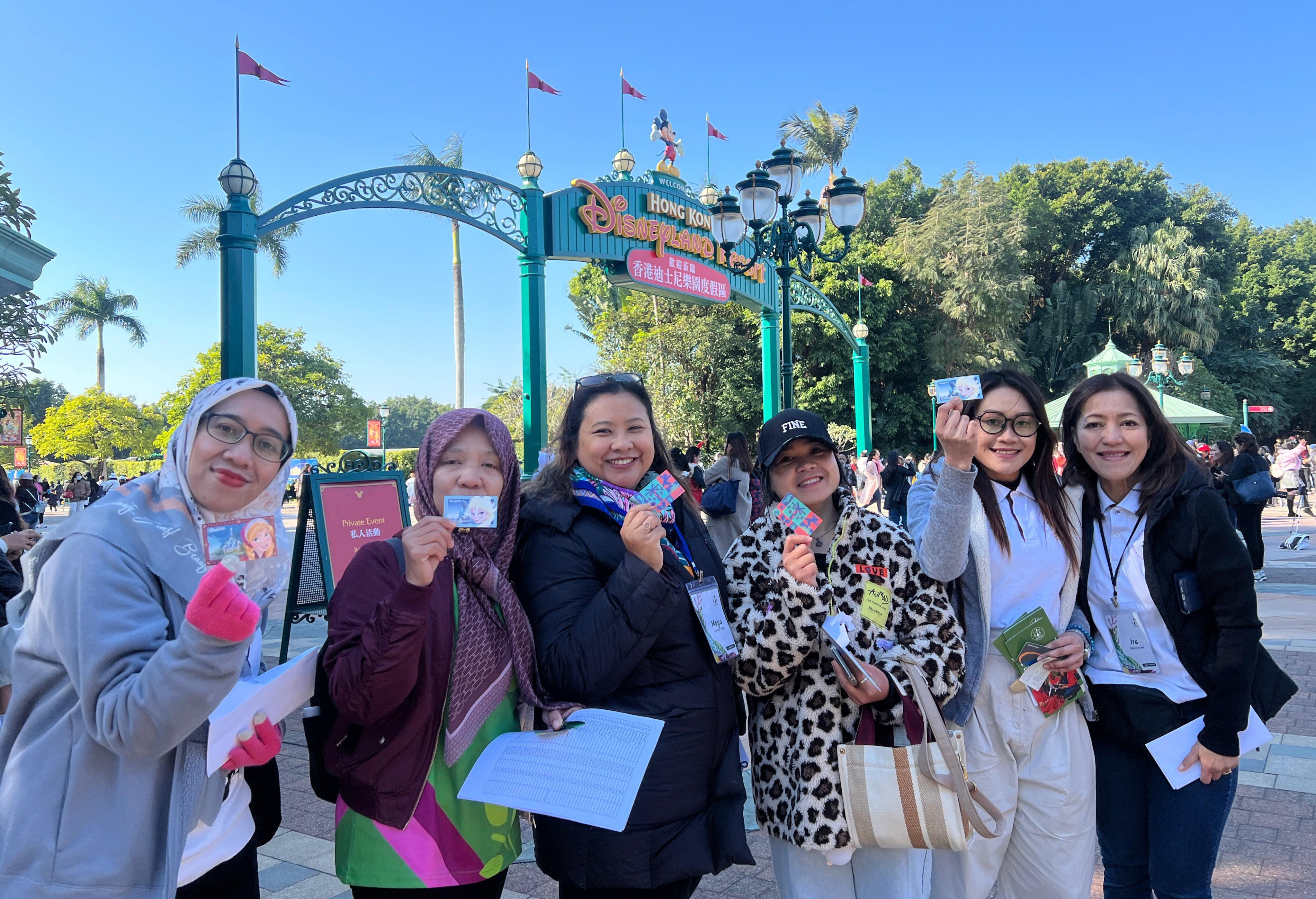 The Li Ka Shing Foundation has sponsored 4,200 foreign domestic workers to visit Hong Kong Disneyland in appreciation of their contributions to local families. Photo: Handout