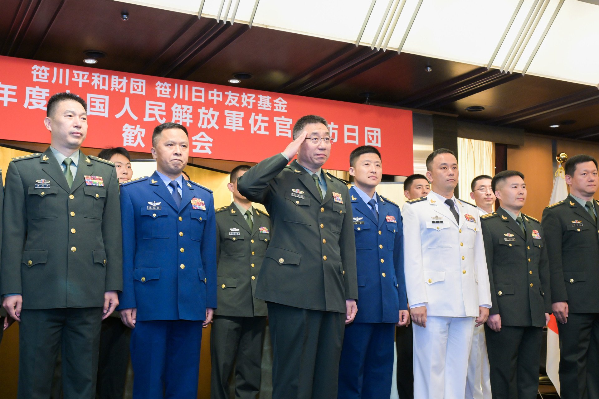 A delegation of 20 Chinese military officers visits Japan in May as part of an exchange programme that had been halted because of the Covid-19 pandemic. Photo: The Nippon Foundation