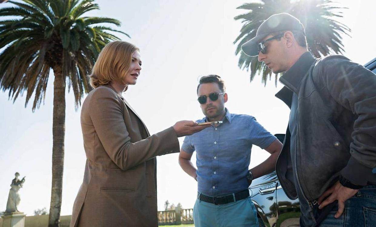 Succession star Sarah Snook at the San Onofre estate in an episode that aired in 2023. Photo: HBO 