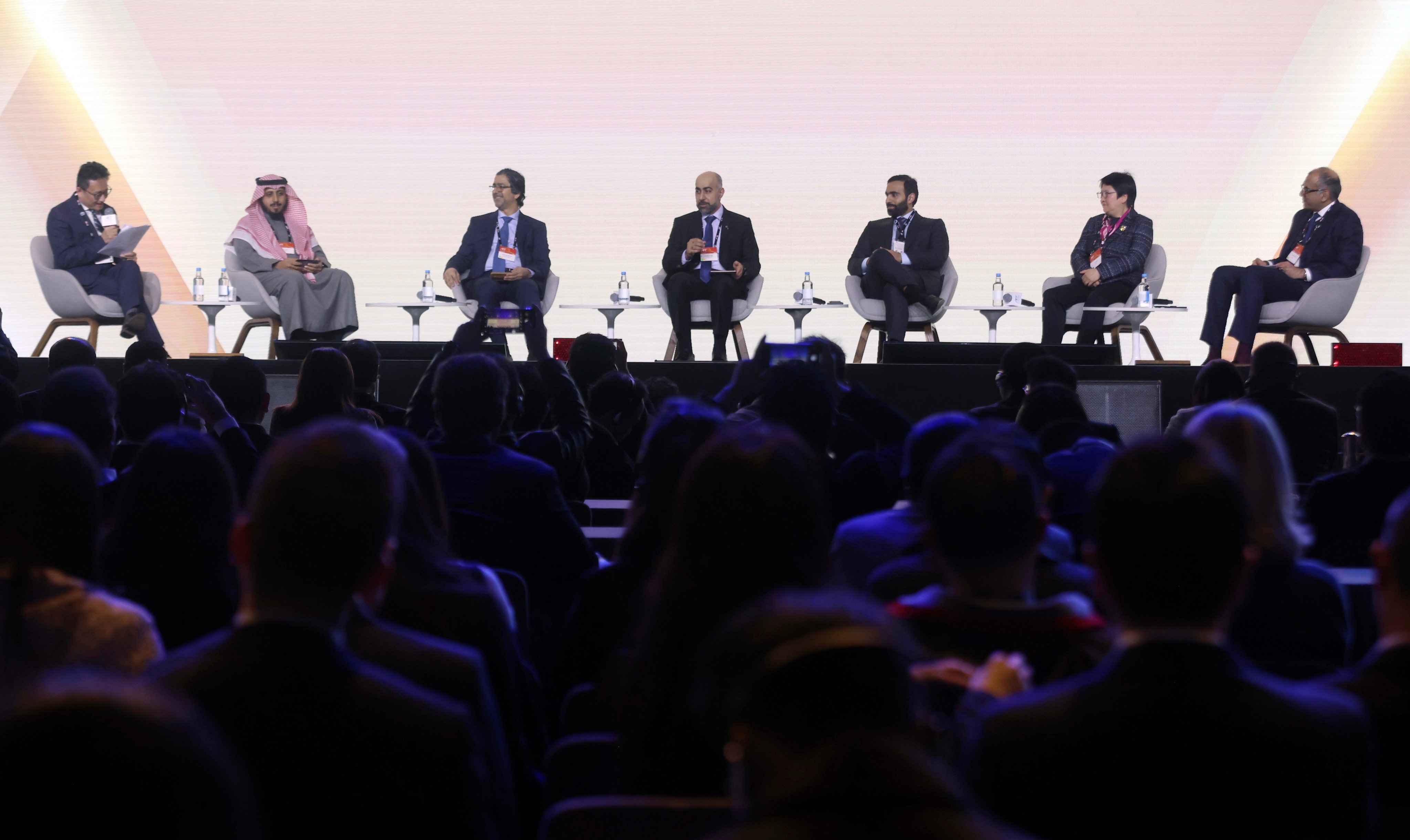 Officials from the Gulf Cooperation Council take part in a panel discussion at the Asian Financial Forum on Tuesday. Photo: Jonathan Wong