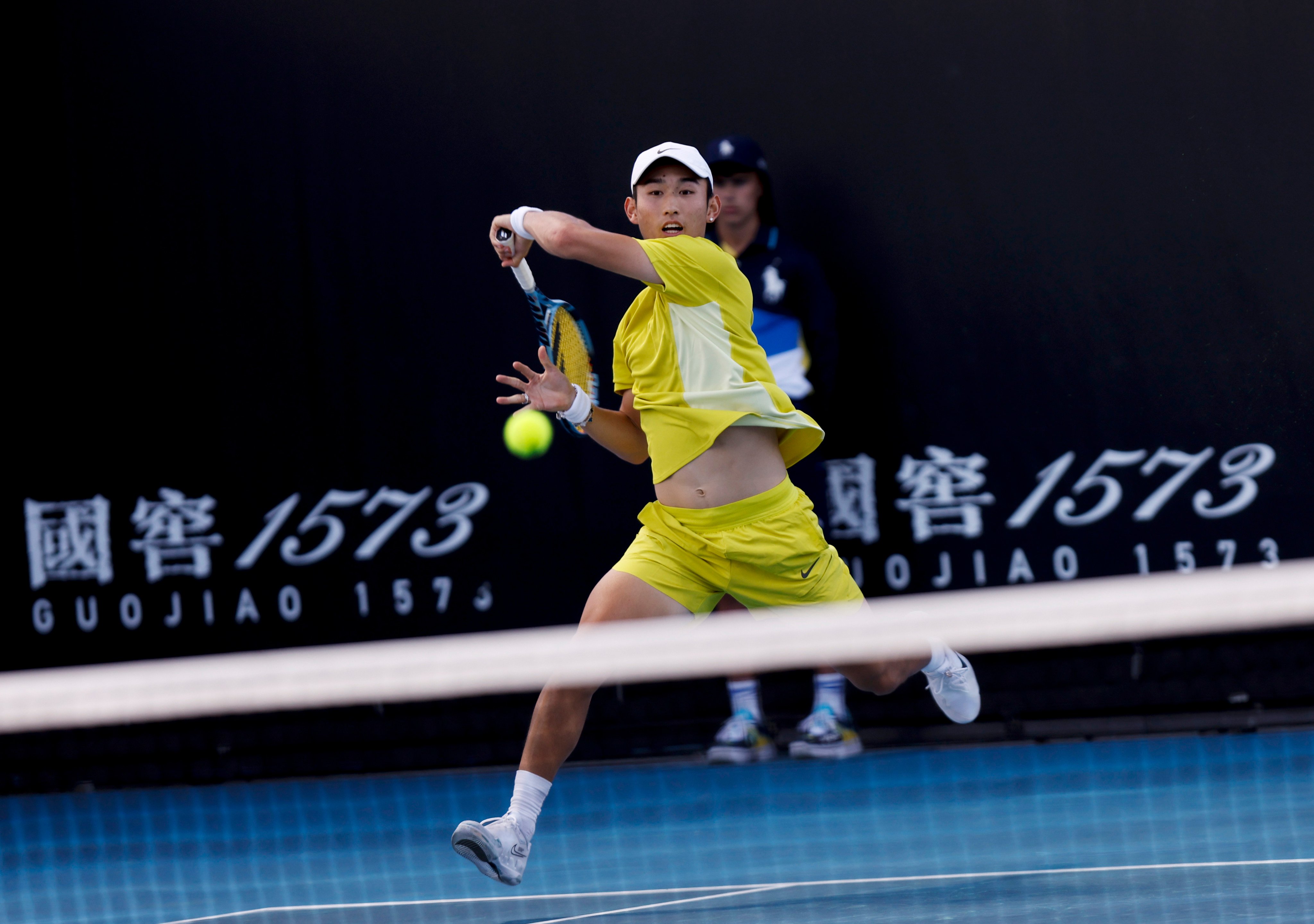 Jerry Shang could not get through two sets in his first round match against Alejandro Fokina. Photo: Xinhua