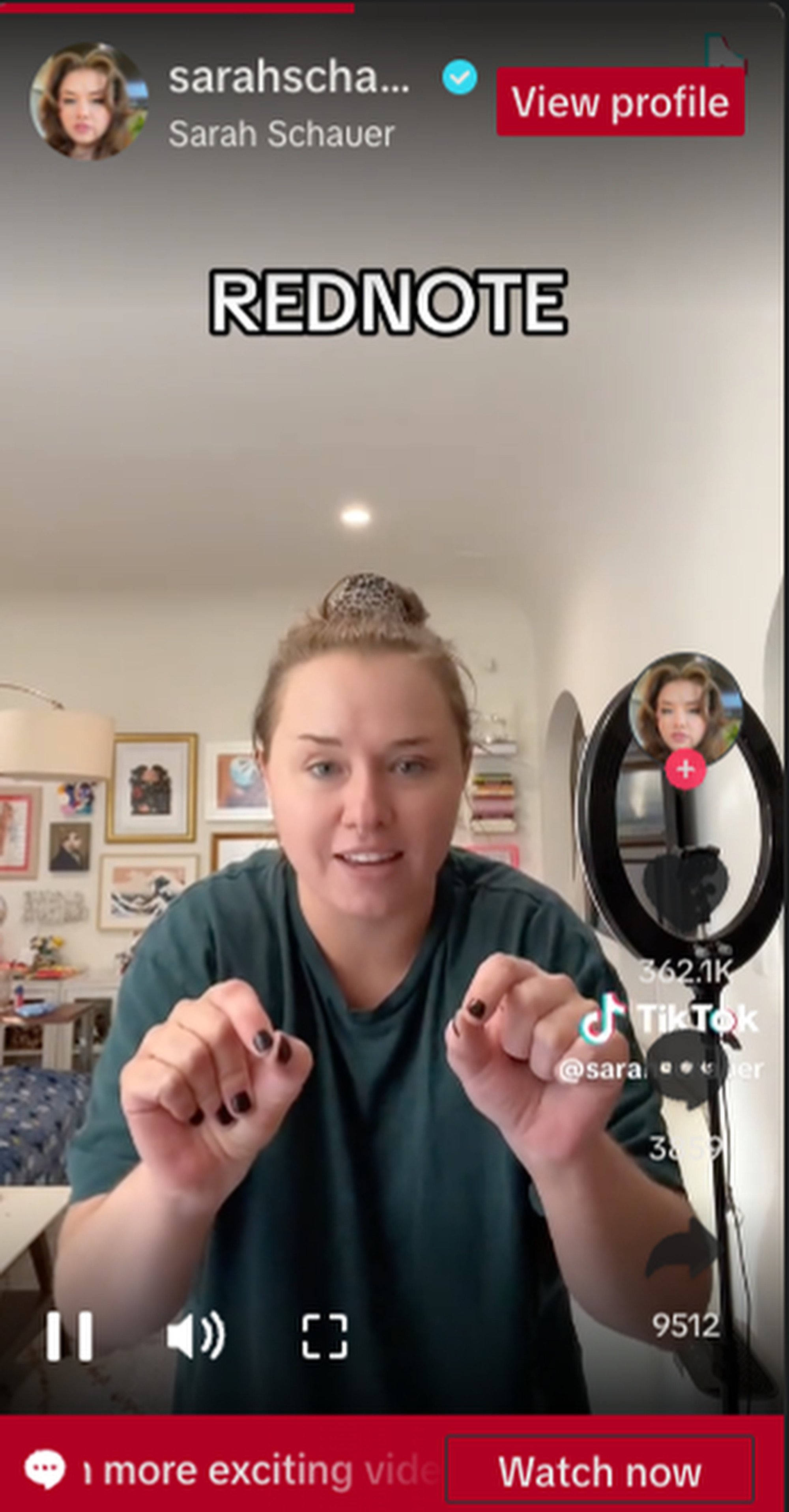 TikTok user Sarah Schauer urges her more than two million followers to download the Xiaohongshu app and use it to buy something from China. Photo: Tiktok/ Sarah Schauer