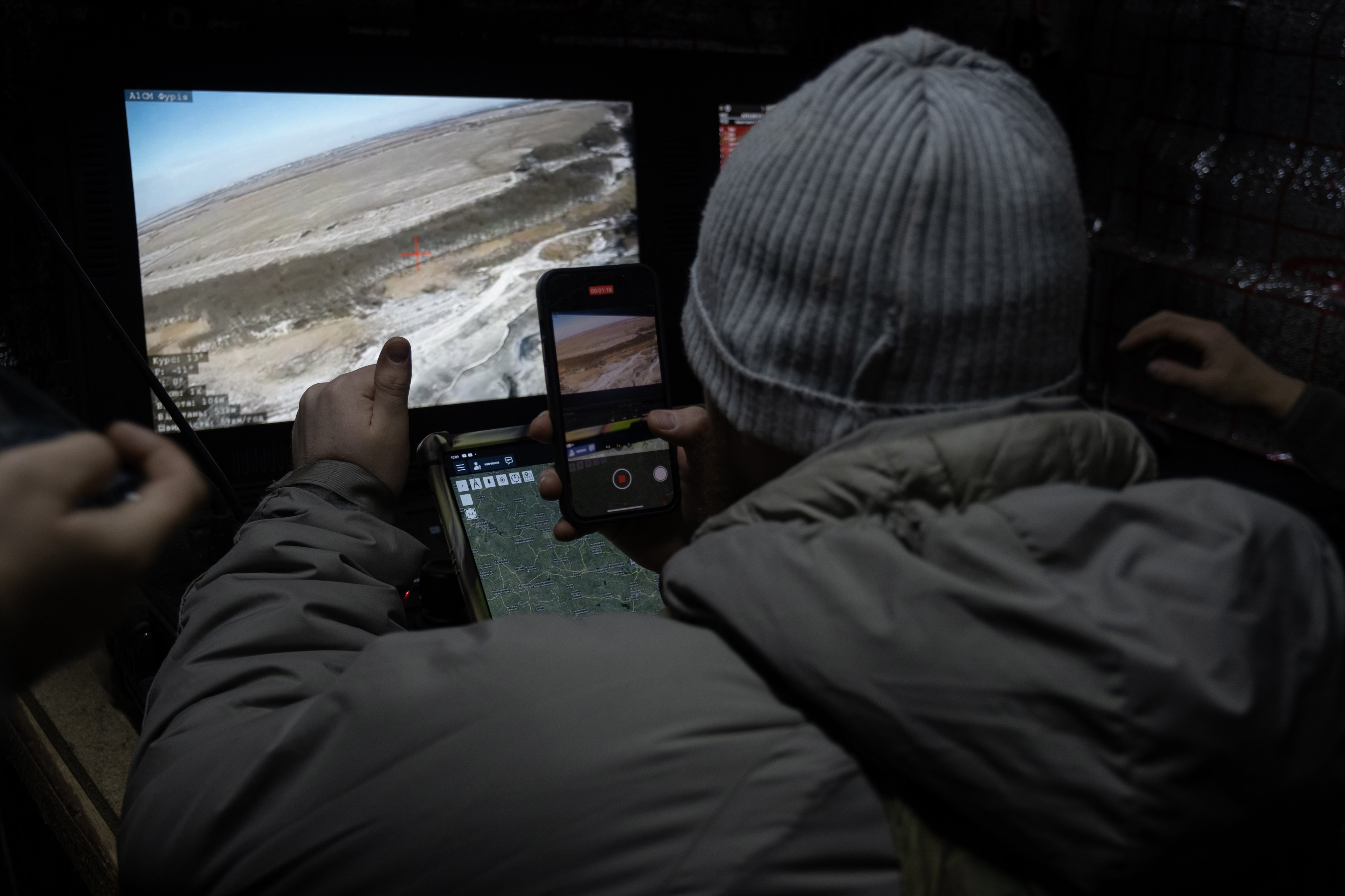 A Ukrainian drone operator conducting an aerial reconnaissance mission at an undisclosed location in December. File photo: EPA-EFE