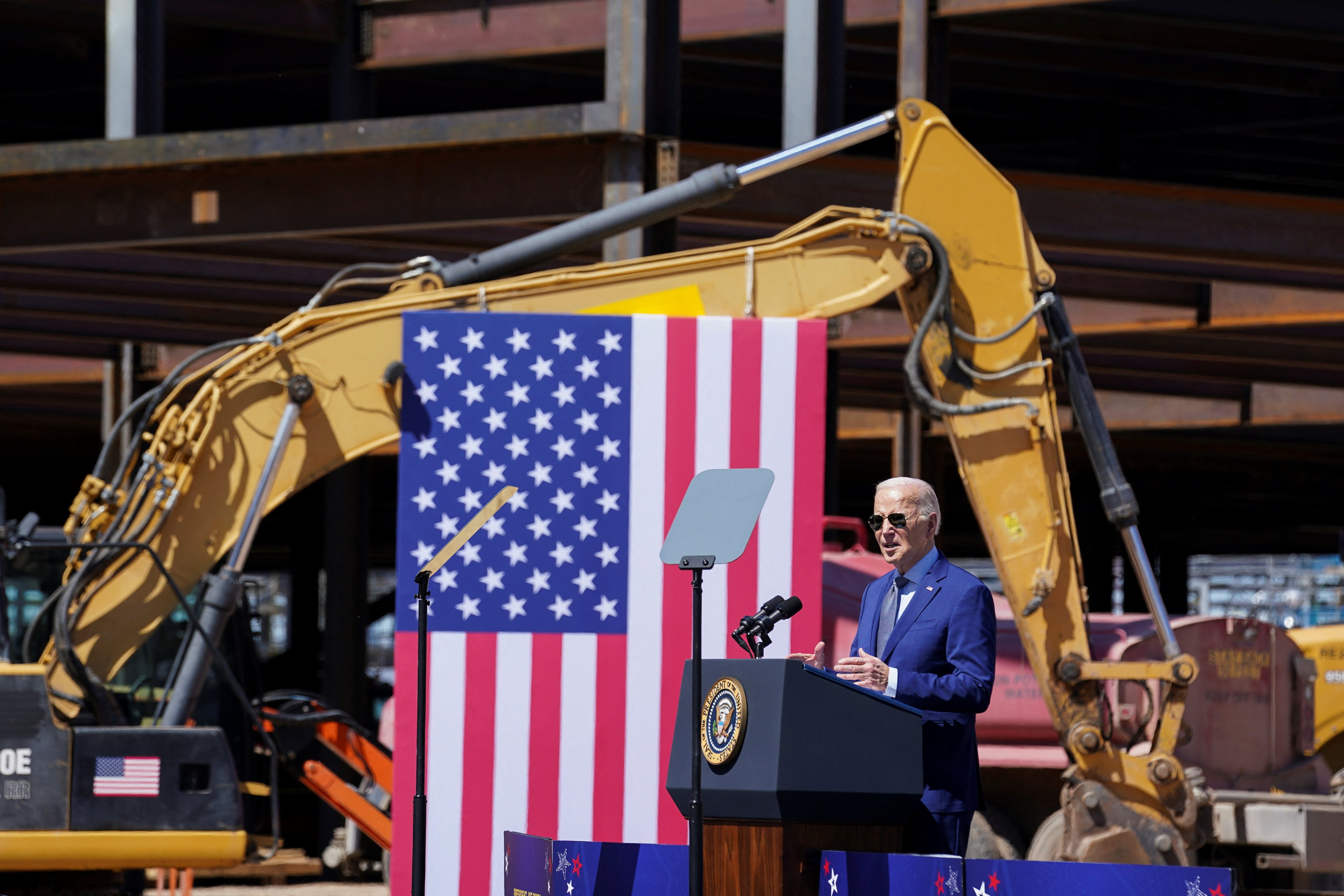 US President Joe Biden announces a preliminary agreement with Intel for a major Chips and Science Act award in Arizona in 2024. Photo: Reuters