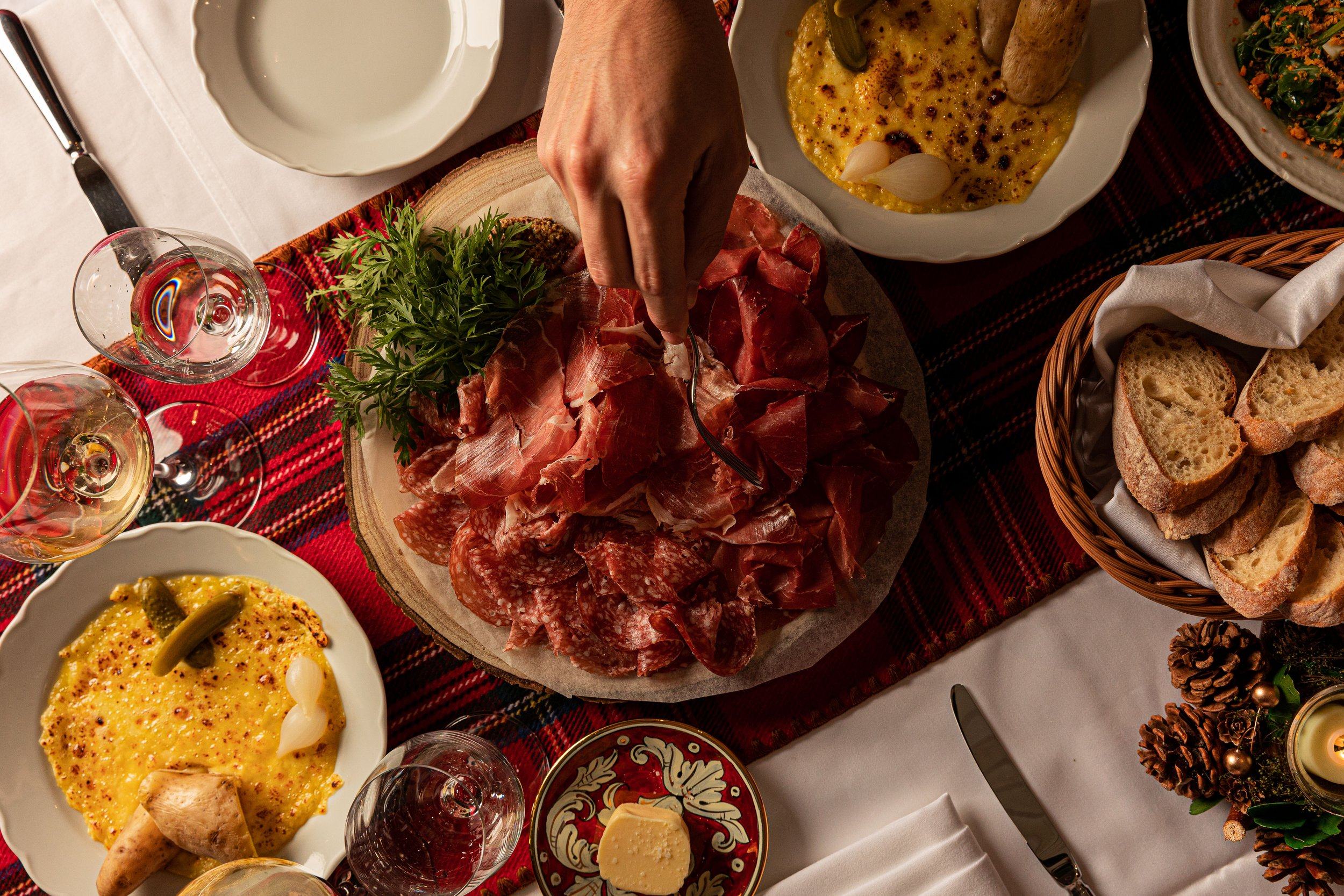 Black Sheep’s Chalet des Alpes is back, offering cured meats, raclette and fondue. Photo: Handout