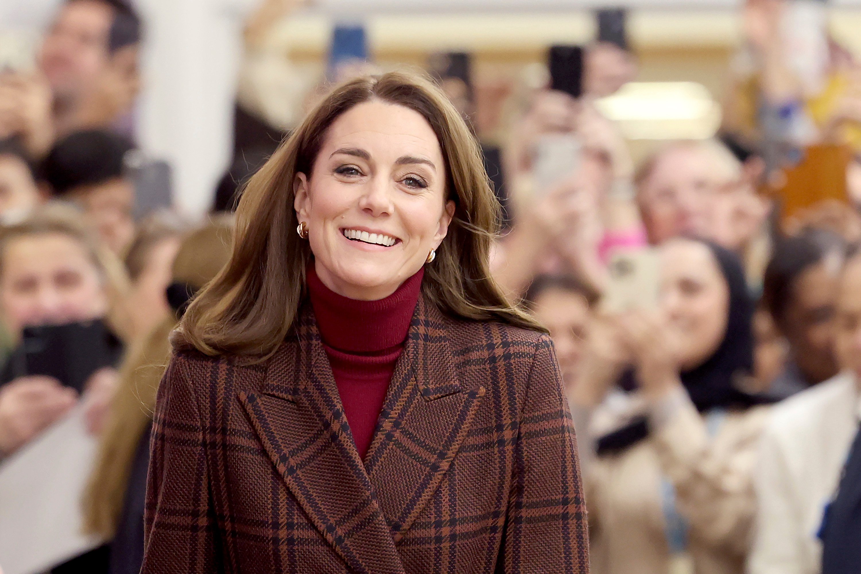 Britain’s Princess Kate visits The Royal Marsden Hospital in London on Tuesday. Photo: AP