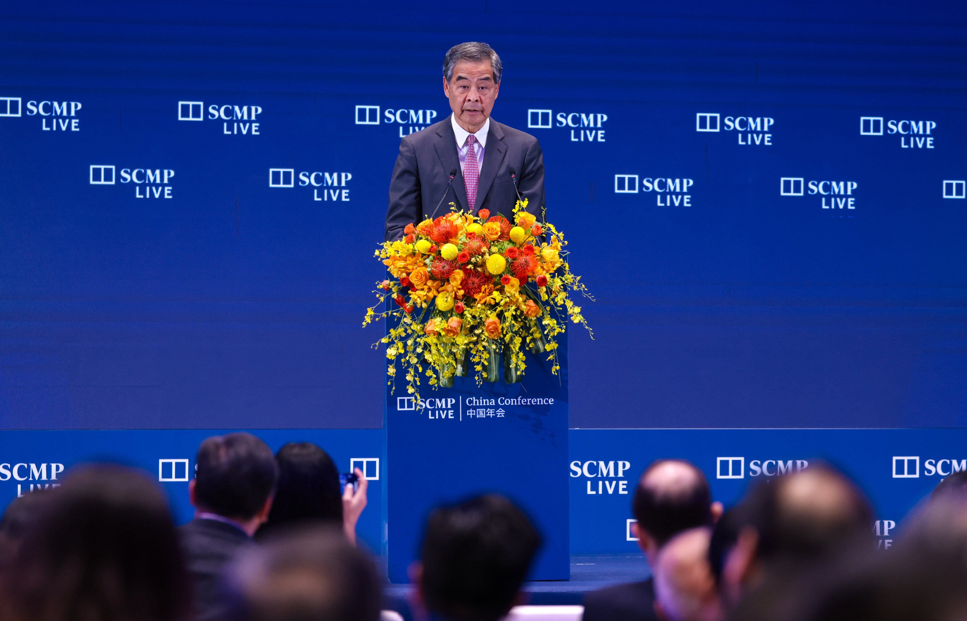 Former chief executive Leung Chun-ying at the Post’s annual China Conference. Photo: Nora Tam