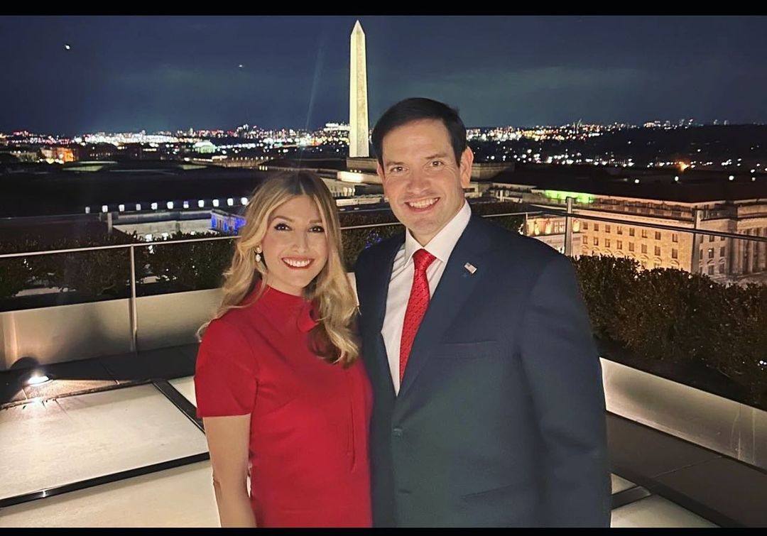 Marco Rubio and wife Jeanette Rubio in Washington. Photo: @jeanettedrubio/Instagram