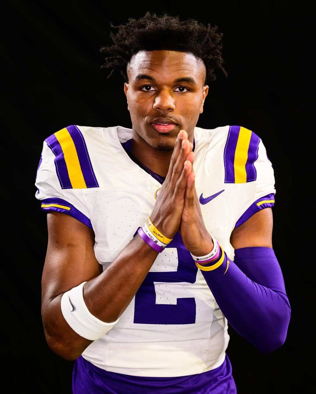 LSU wide receiver Kyren Lacy is in trouble after police arrested him for his alleged involvement in a Louisiana hit-and-run incident. Photo: @kyrenlacy_2/Instagram 