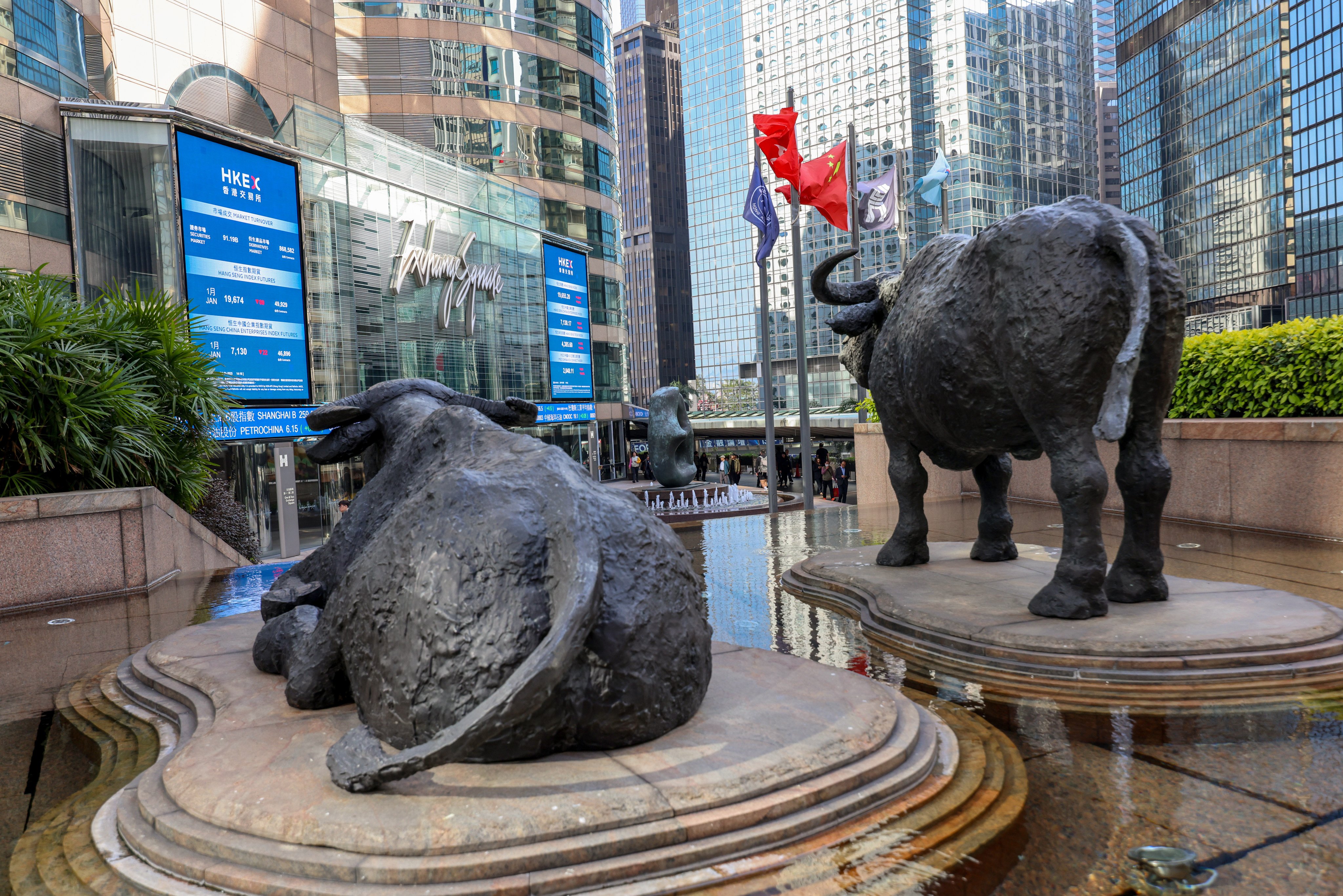 A view of Exchange Square in Central, home to Hong Kong’s stock exchange operator, on January 9, 2025. Photo: Jelly Tse