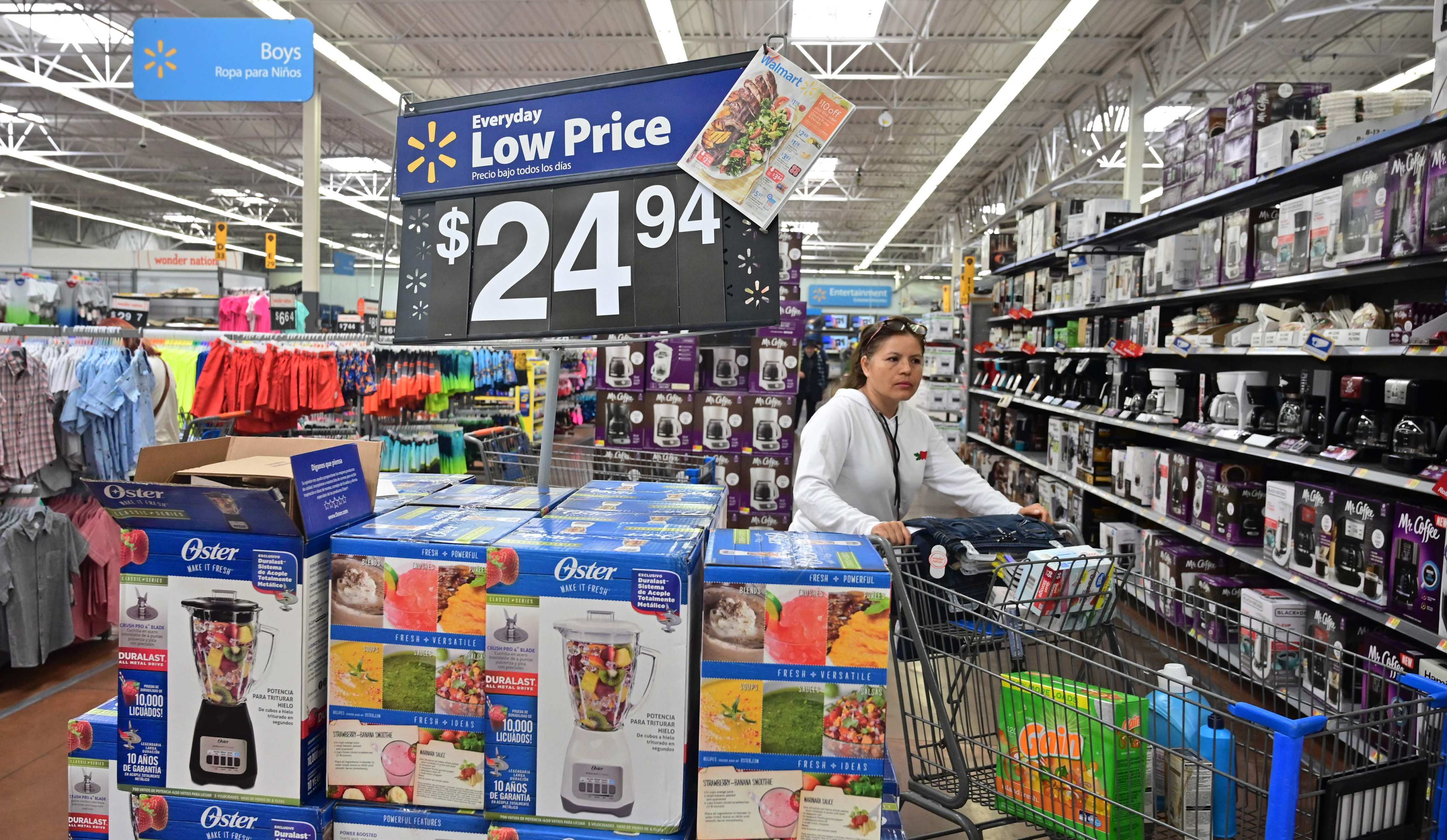 A woman shops at a store in Rosemead, California, in 2019 amid price hikes induced by the first Trump administration’s tariffs on China. Photo: AFP