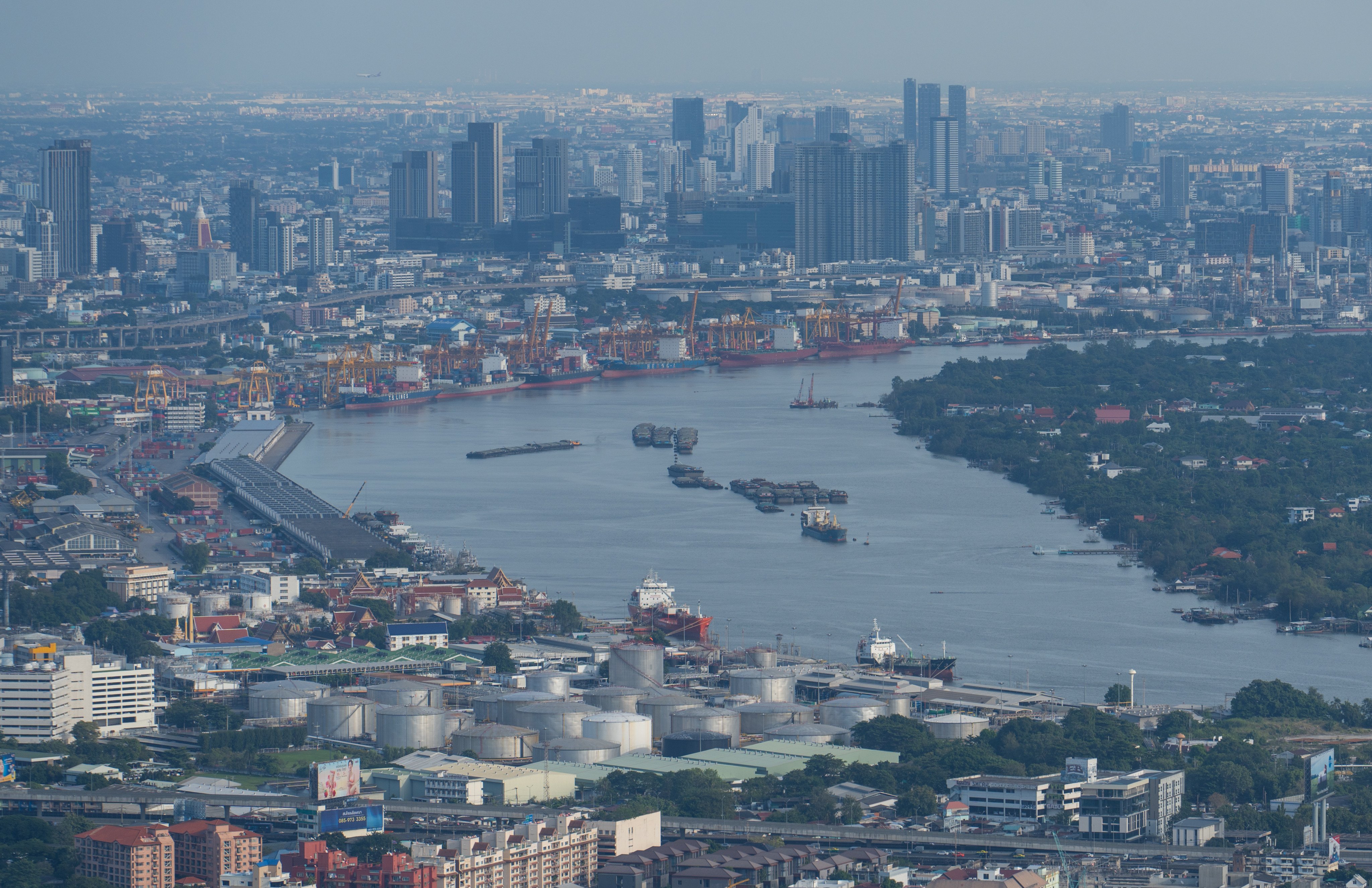 The Bangkok Port as seen from the King Power Mahanakhon building in Bangkok, Thailand. Photo: Harvey Kong