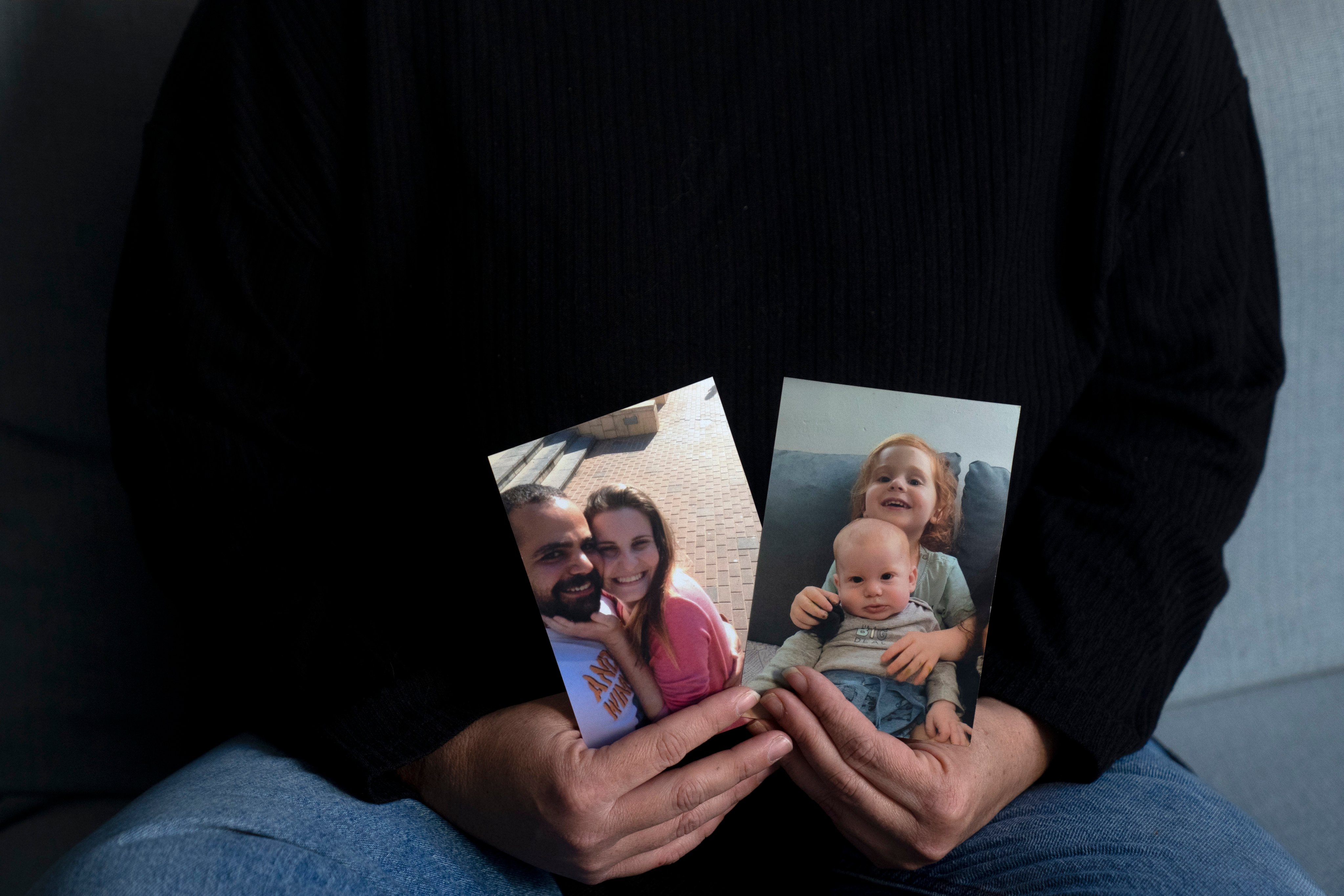 Shiri Bibas, her husband Yarden and their sons Ariel, top right, and Kfir, who are being held hostage in Gaza. Photo: AP