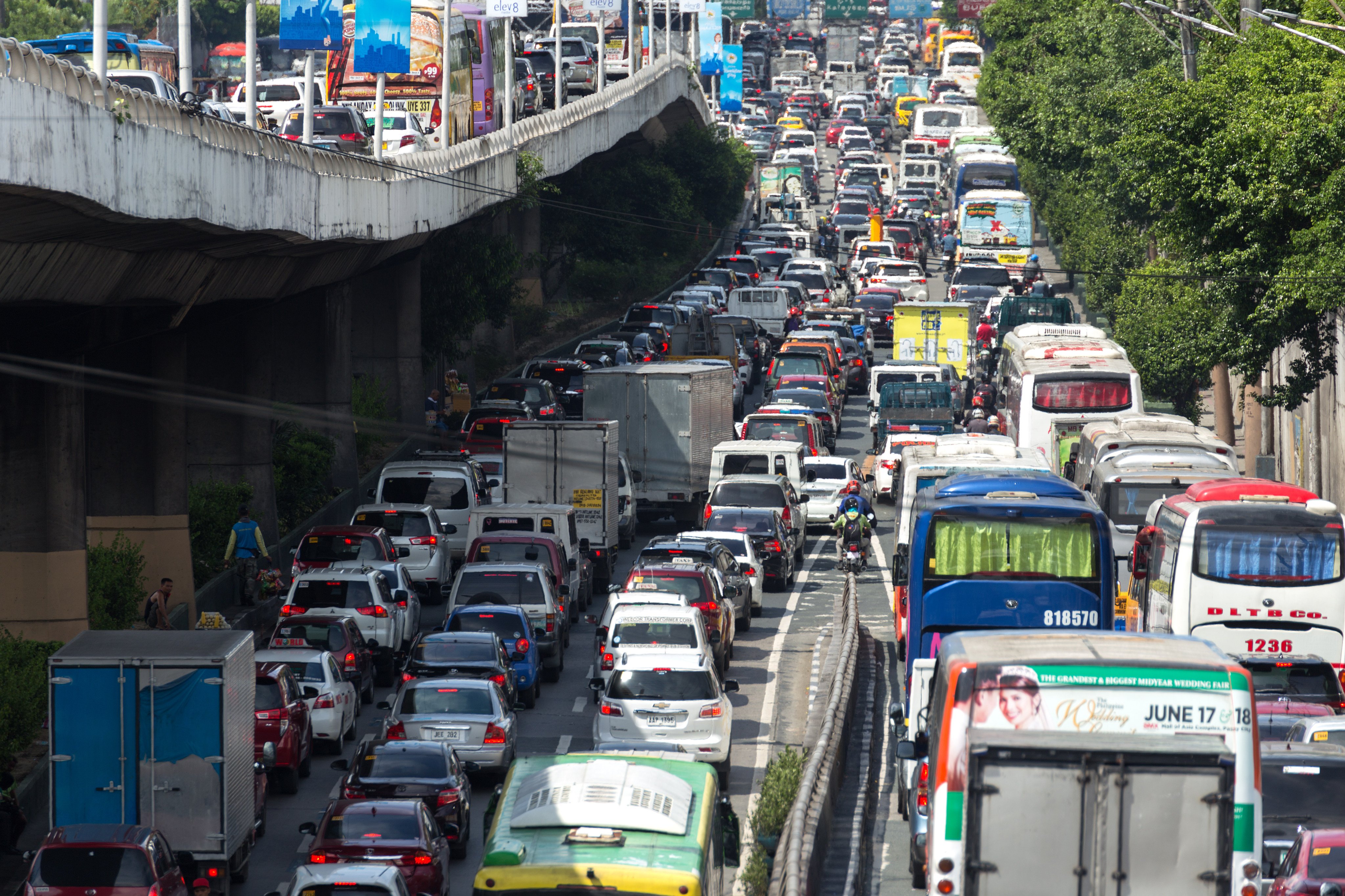 Heavy traffic on the streets of Manila -- the world’s most congested city. Photo: Shutterstock