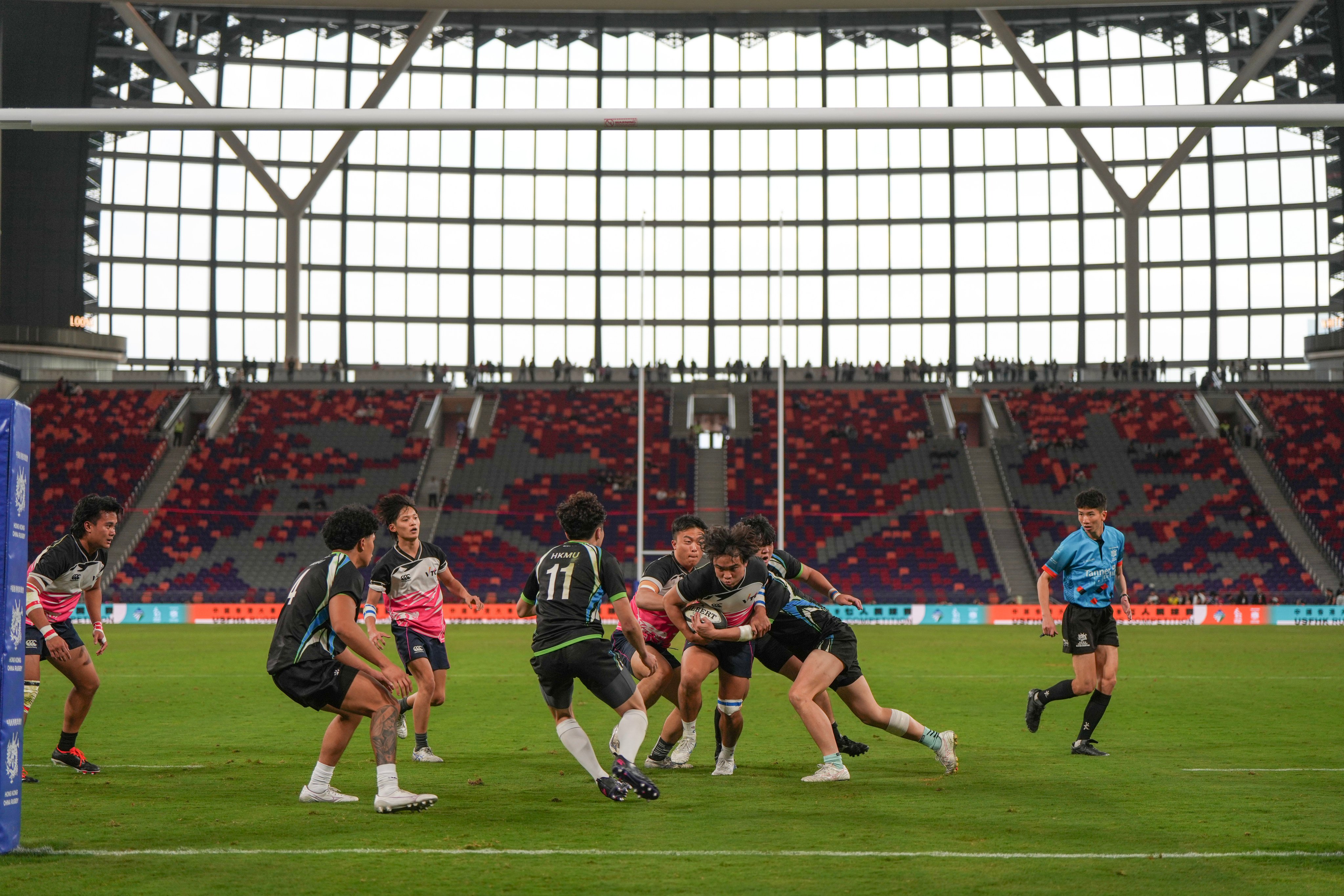 The University Sports Federation of Hong Kong, China’s rugby sevens tournament is held at Kai Tak Stadium in the new Kai Tak Sports Park on January 5. Photo: Sam Tsang 