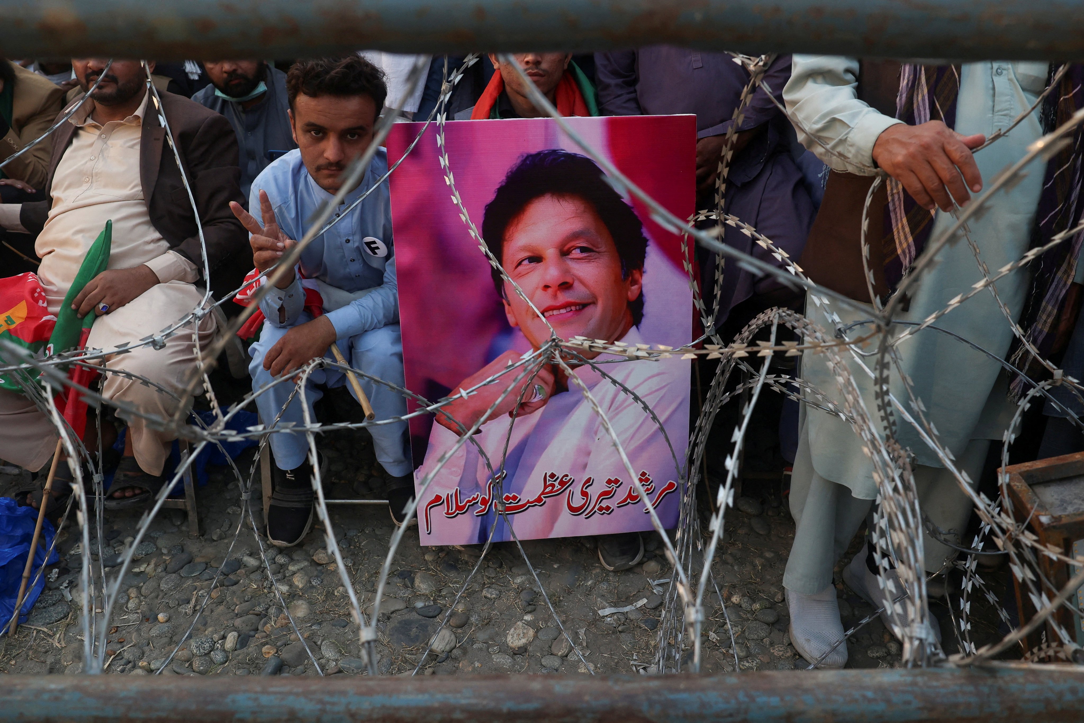 Supporters of jailed former Pakistani PM Imran Khan’s party, the Pakistan Tehreek-e-Insaf, attend a rally demanding his release in Swabi, Pakistan in 2024. Photo: Reuters