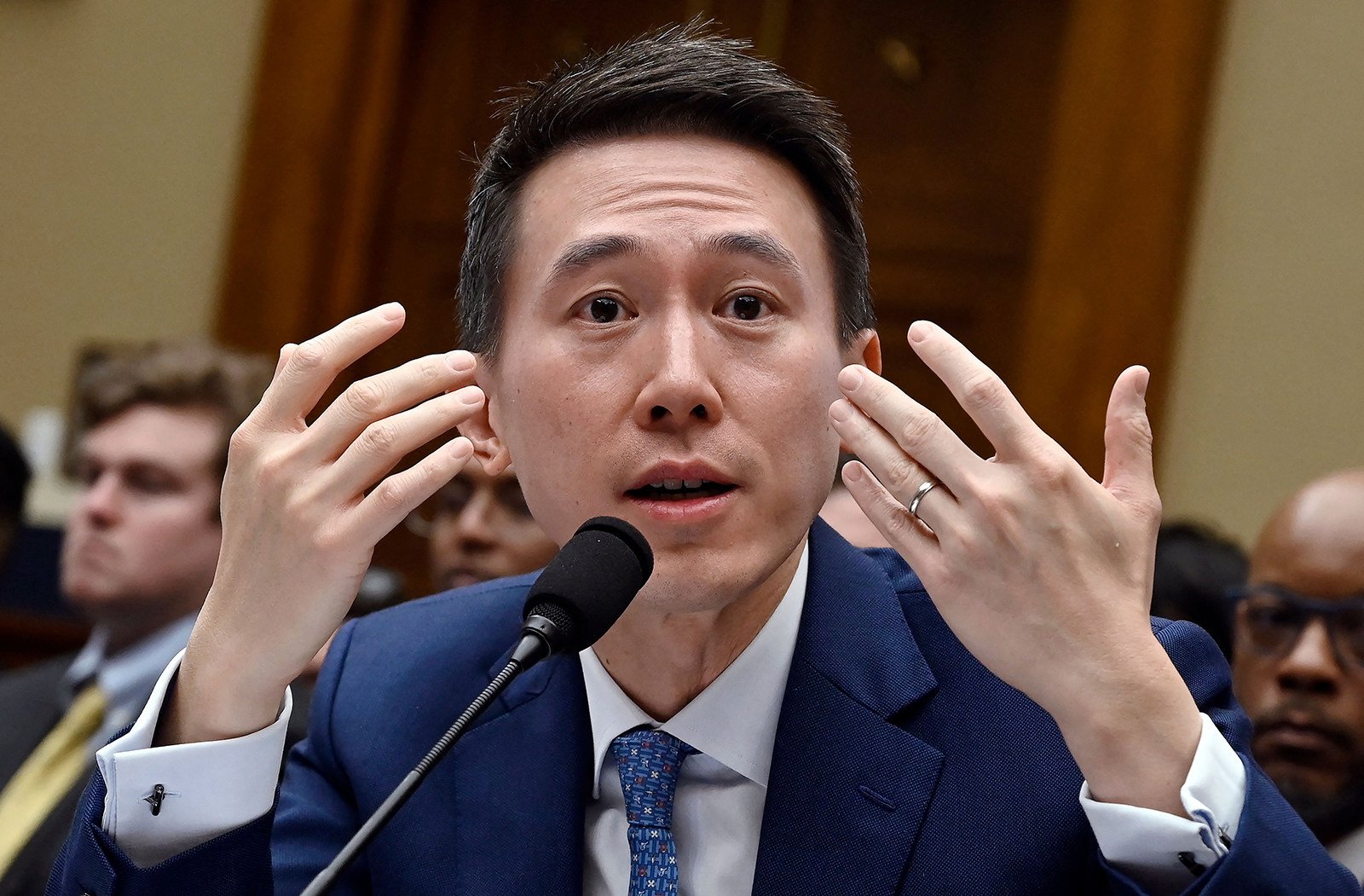 TikTok CEO Chew Shou Zi testifies before the US House Energy and Commerce Committee on Capitol Hill in Washington on March 23, 2023. Photo: AFP via Getty Images/TNS