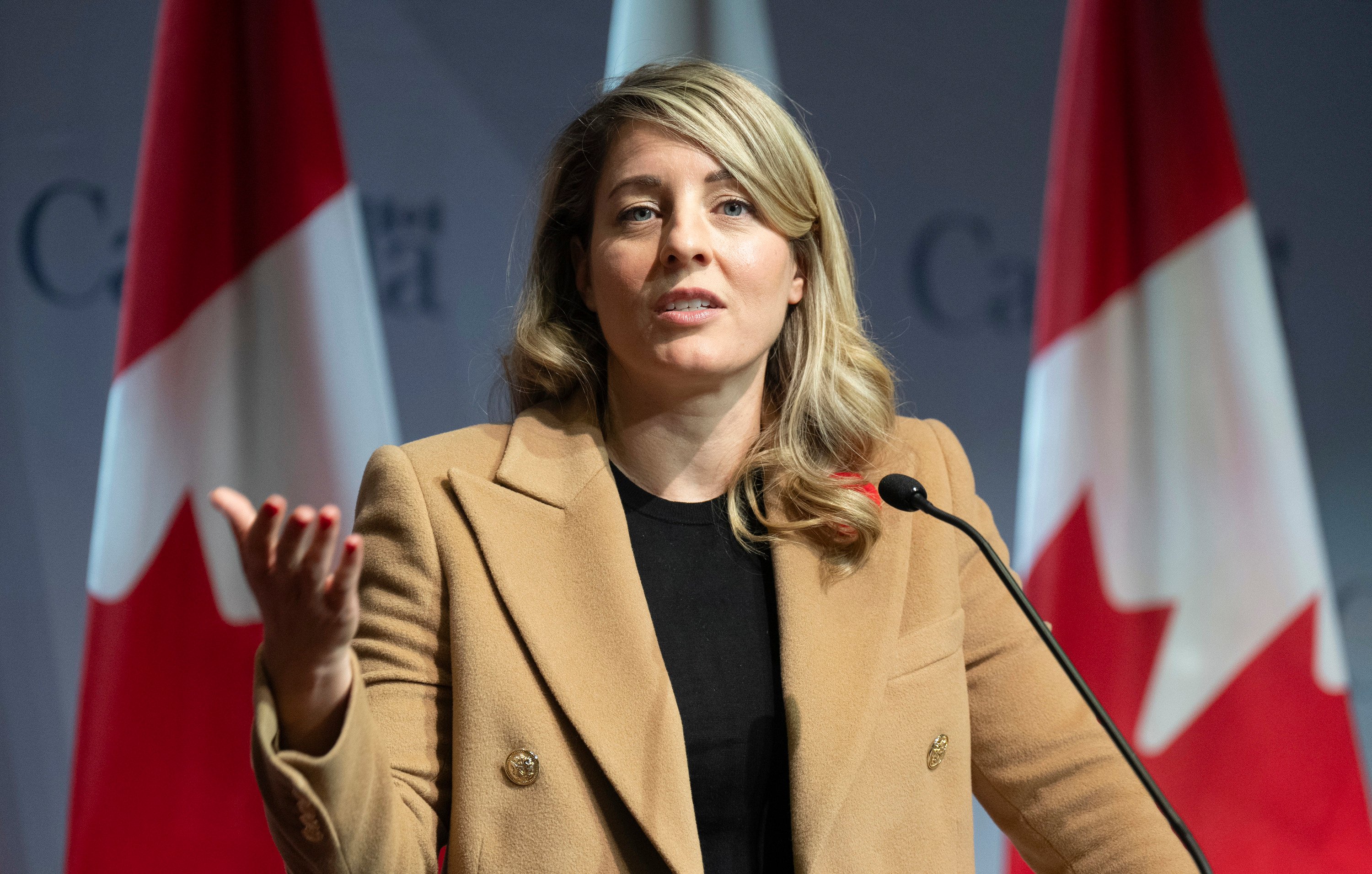 Canada’s Minister of Foreign Affairs Melanie Joly responds to a question during a news conference in Ottawa in November. Photo: Canadian Press via AP