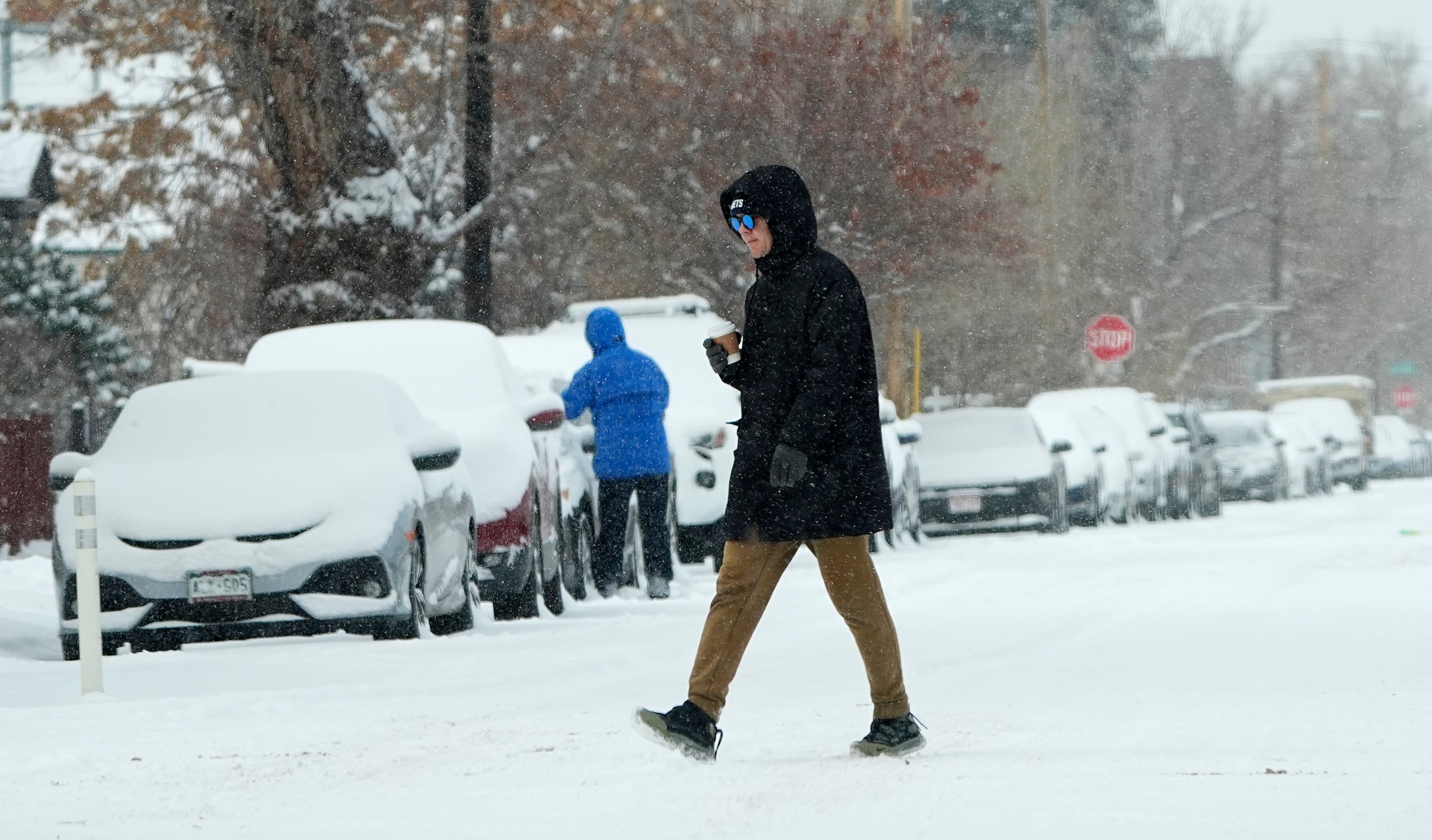 A snowy scene in Denver, Colorado. Tens of millions along the US east coast are bracing snow followed by dangerously cold temperatures. Photo: AP