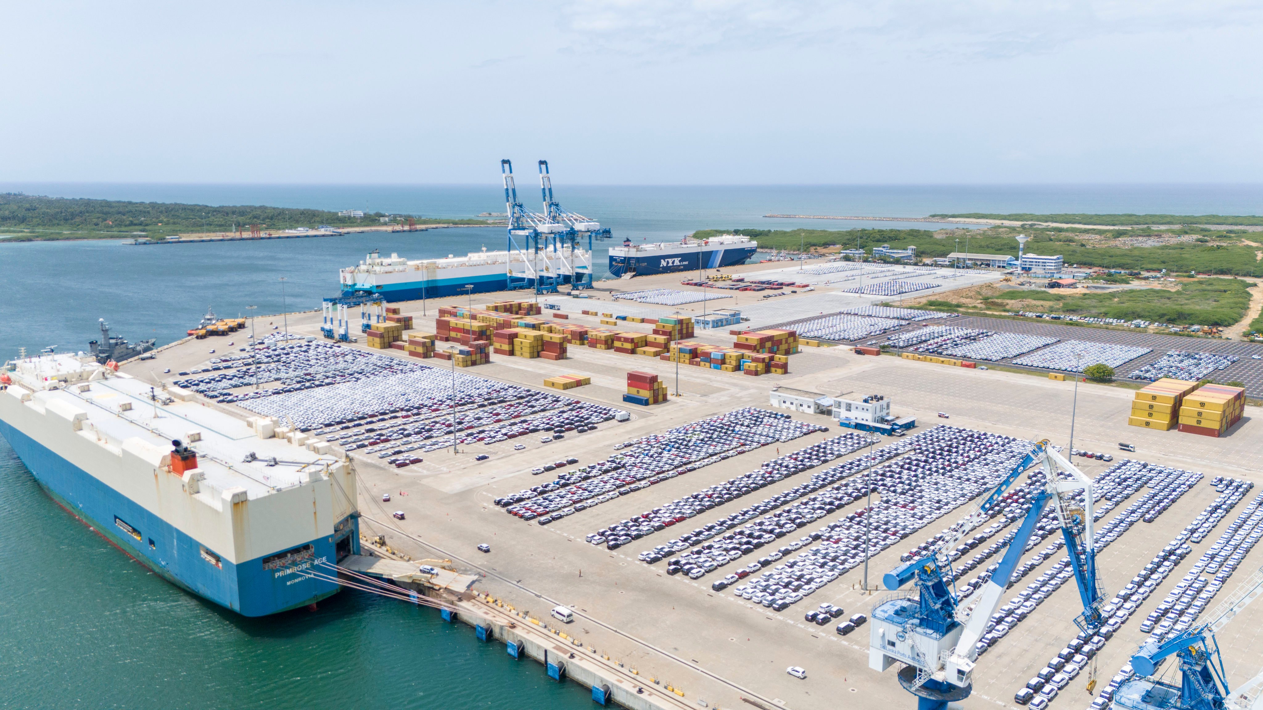 The Hambantota International Port in Sri Lanka. Photo: Hambantota International Port/Handout via Xinhua