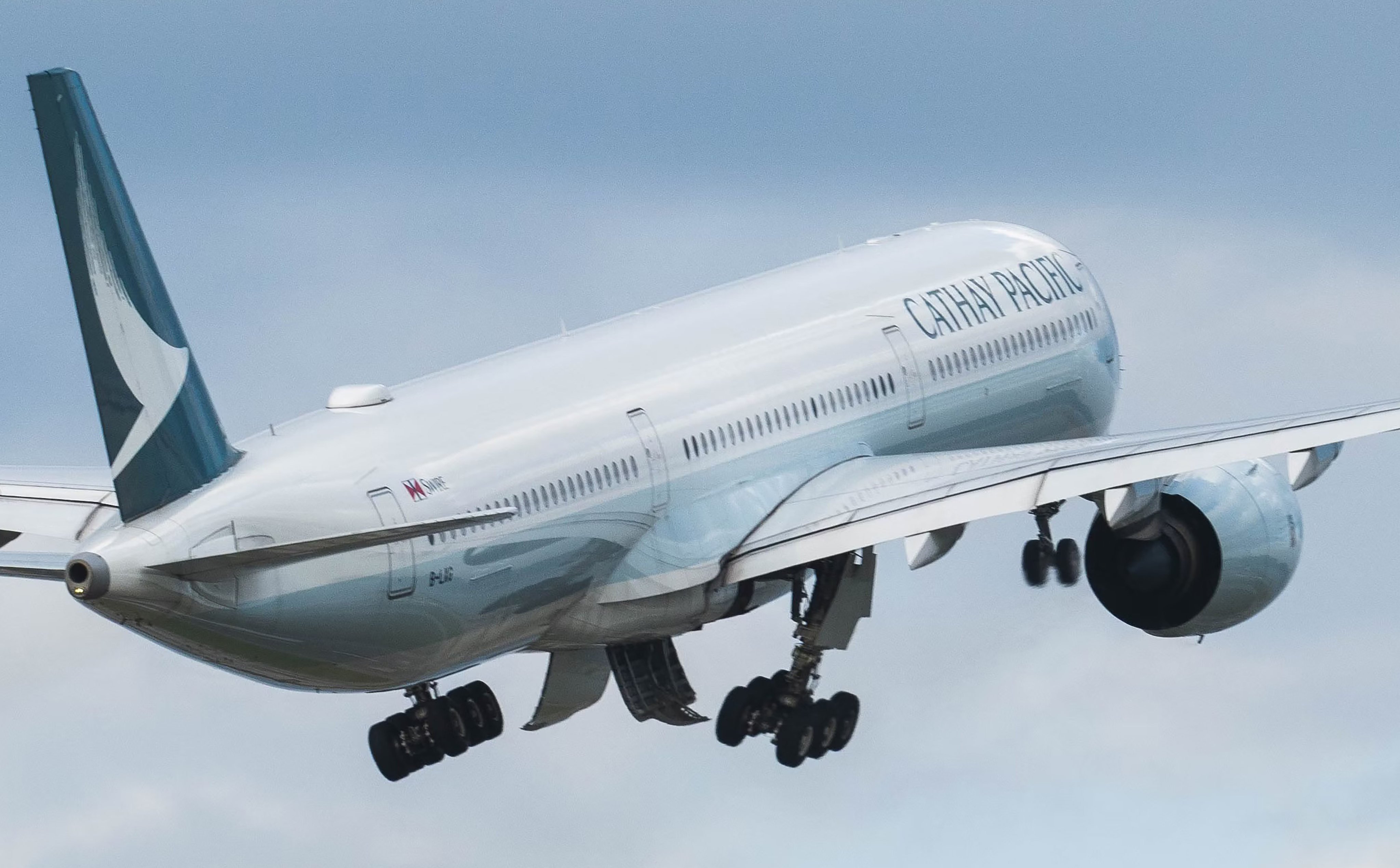 A Cathay Pacific A350 returned to Boston on Monday after take-off. Photo: Shutterstock