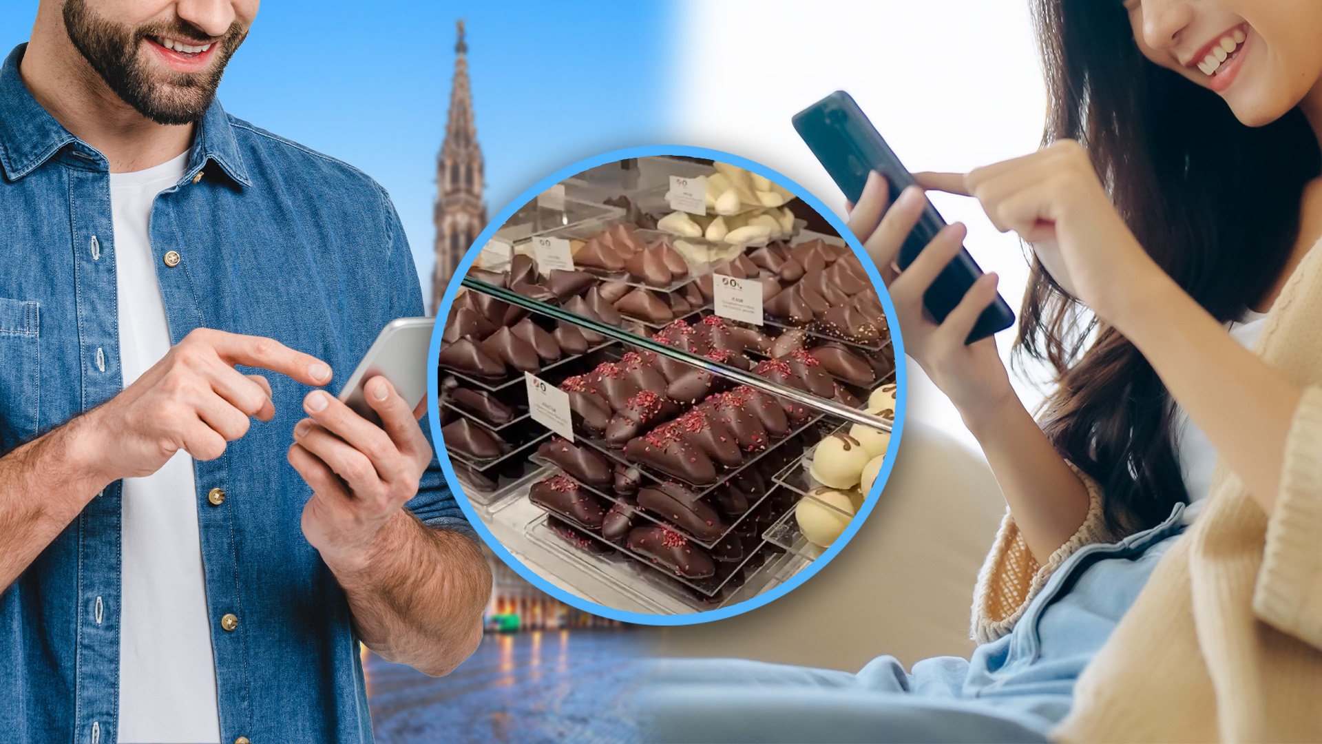 Thanks to the social media platform RedNote, a Belgian man has been able to satisfy a woman in China’s long-held craving for a particular chocolate. Photo: SCMP composite/Shutterstock/Xiaohongshu