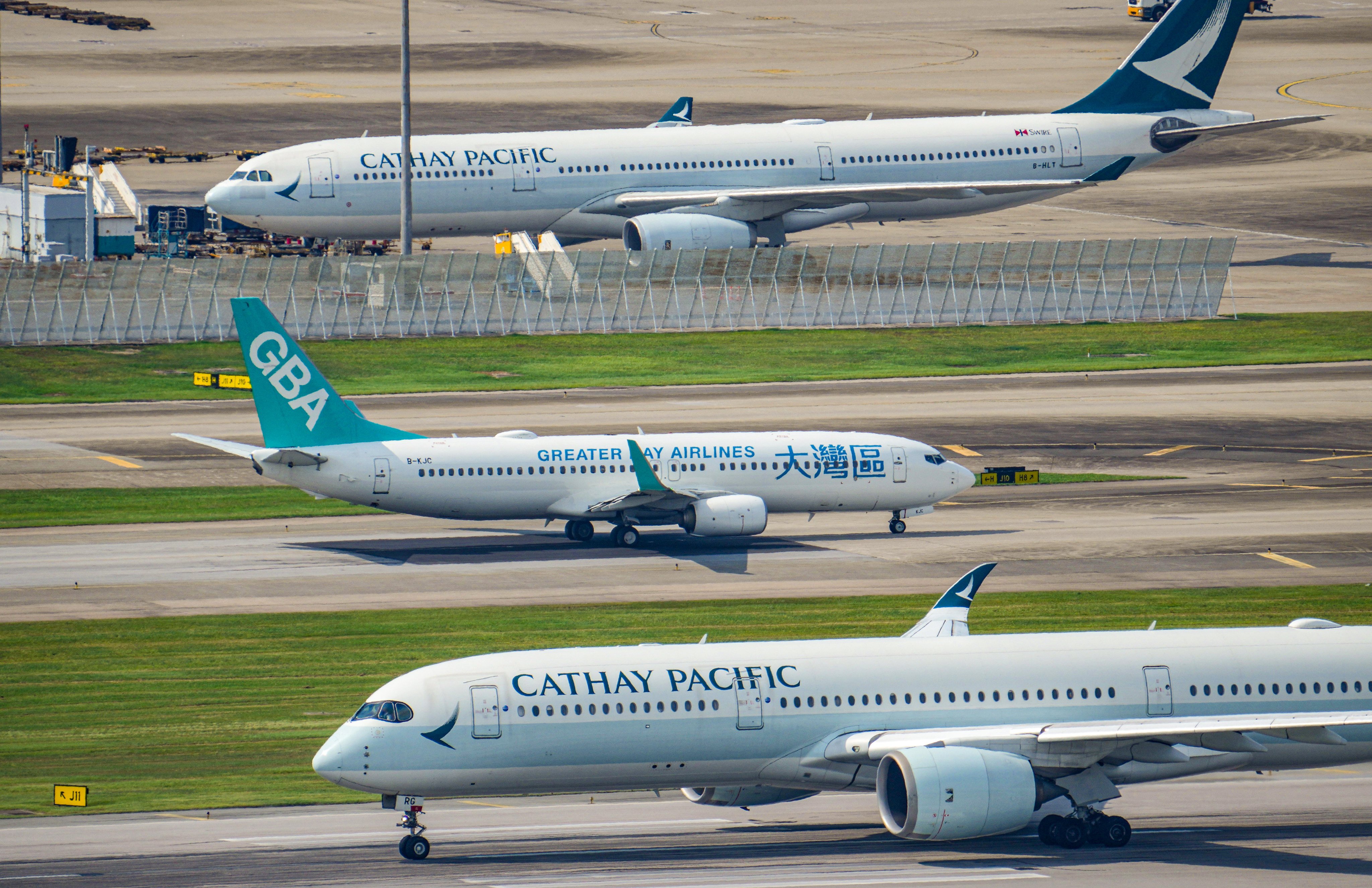 A Greater Bay Airlines plane at Hong Kong International Airport. Photo: May Tse