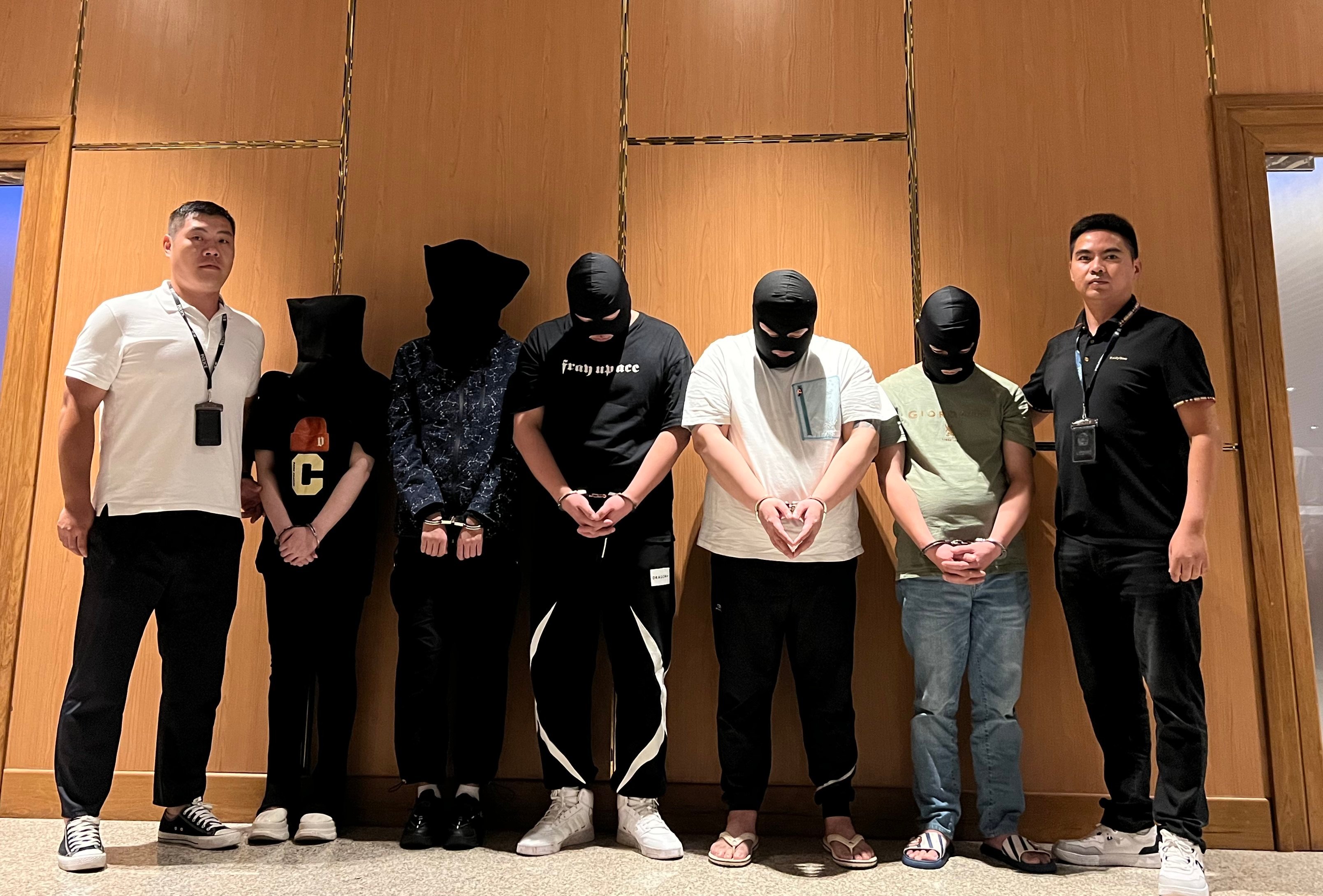 Myanmar police hand over telecom and internet fraud suspects to Chinese police at Yangon International Airport in 2023. Photo: Chinese embassy in Myanmar/Xinhua