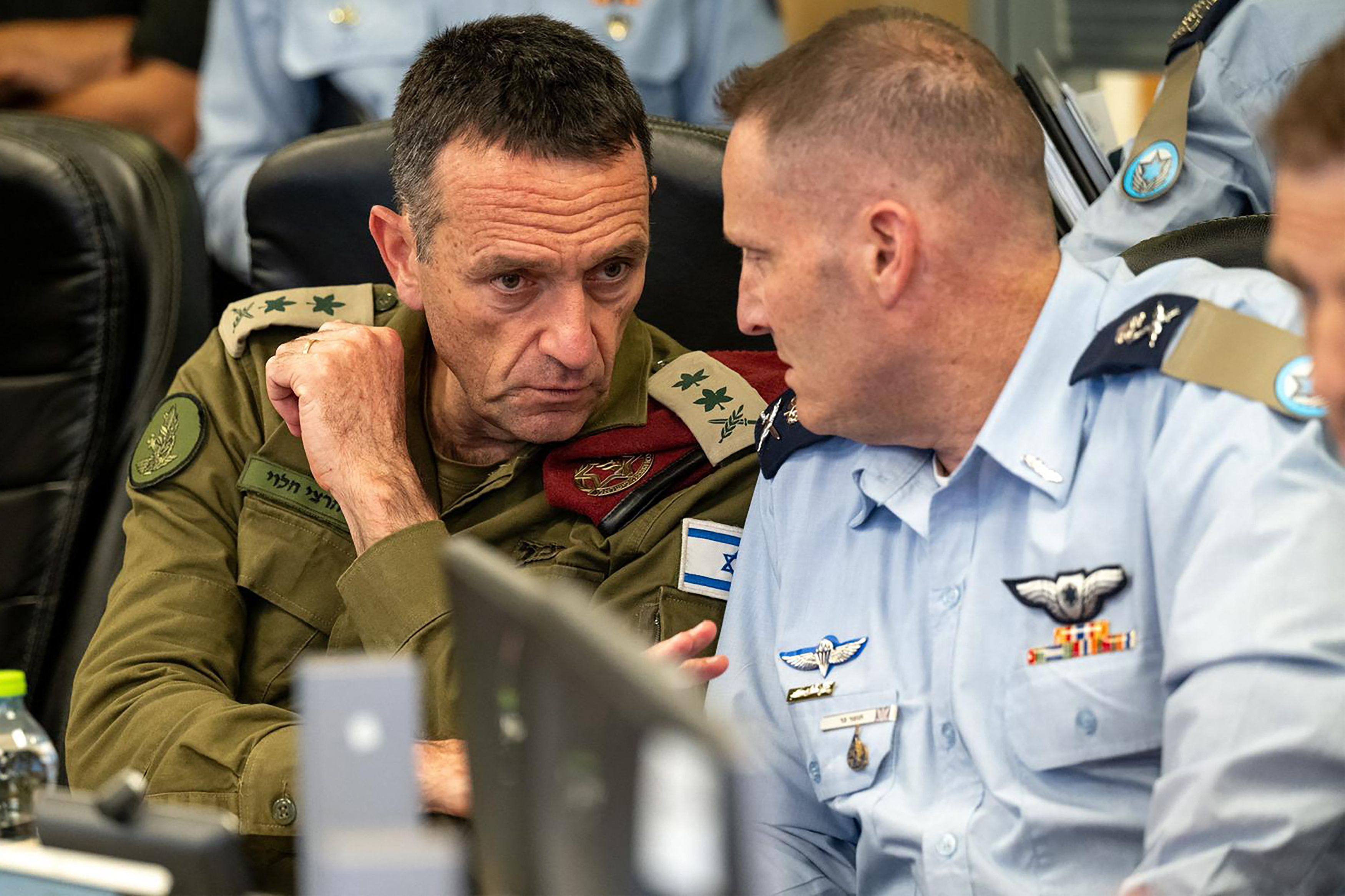 Lieutenant General Herzi Halevi attends a meeting at the Israeli Air Force Operations Centre in Tel Aviv in April 2024. Photo: Israeli Army/AFP