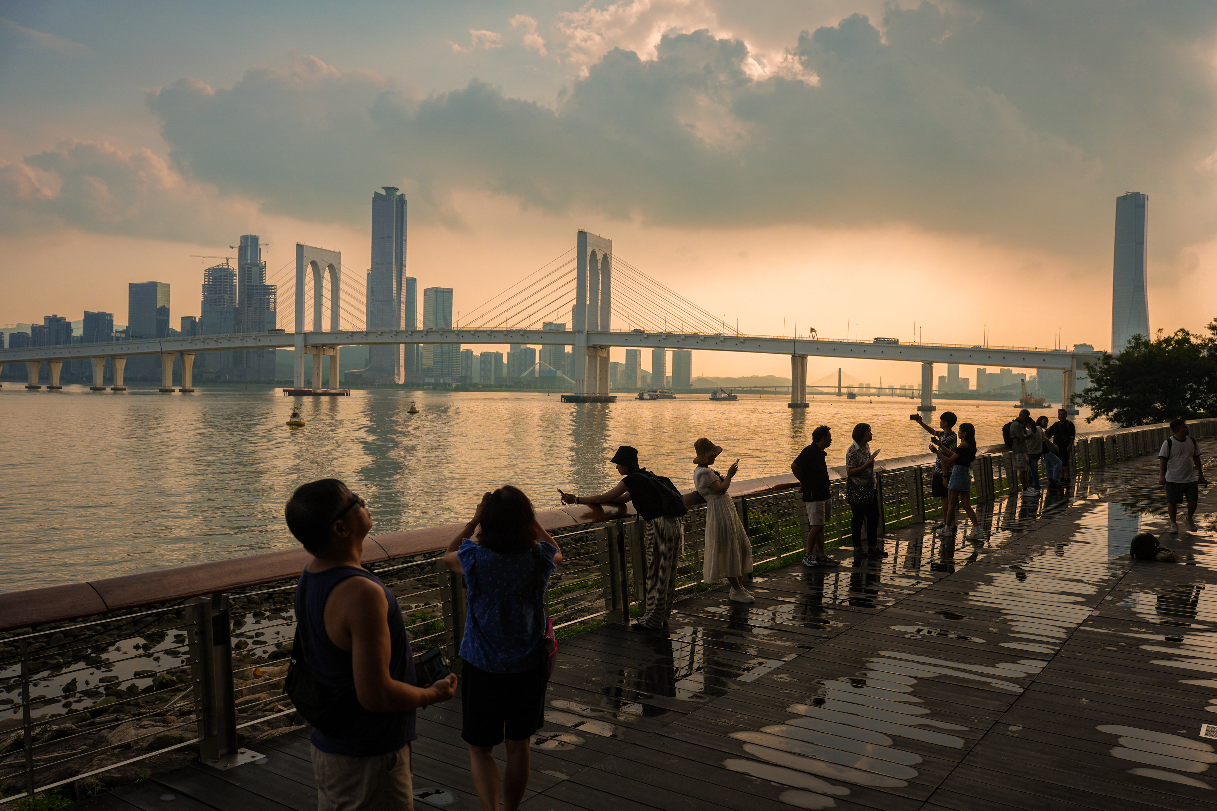 A general view of Sai Van Bridge and Taipa in Macau on 28 September 2024. Photo: Eugene Lee