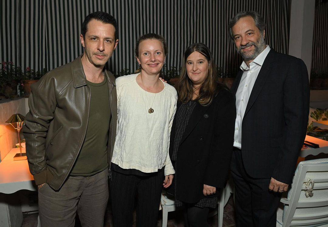 Succession star Jeremy Strong (left) bagged his first Tony award last year with his accomplished wife, Dr Emma Wall (centre left), by his side – but what do we know about the multihyphenate mum of three? Photo: @ghdocumentary/Instagram