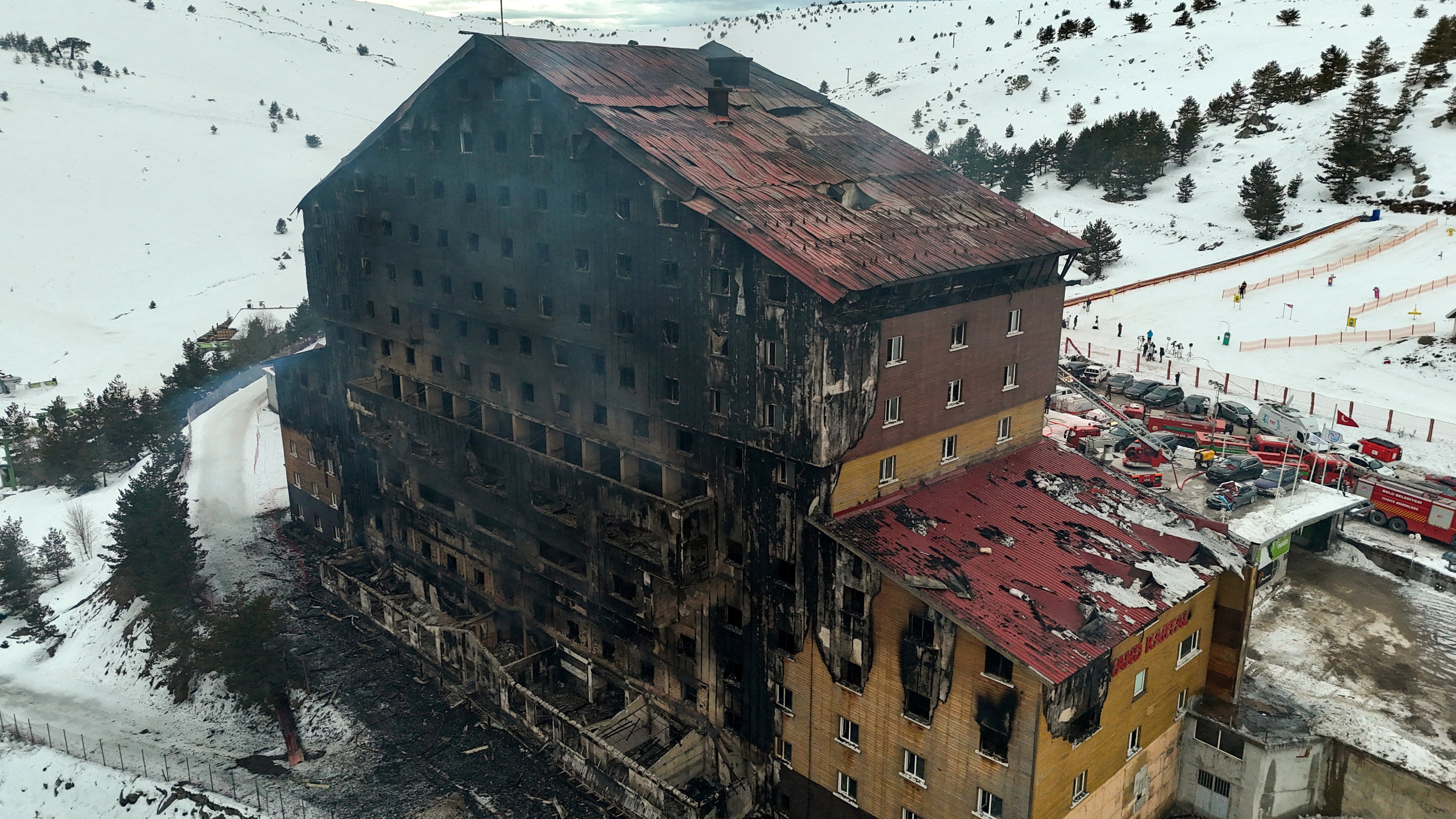 The aftermath of the hotel fire. Photo: Reuters