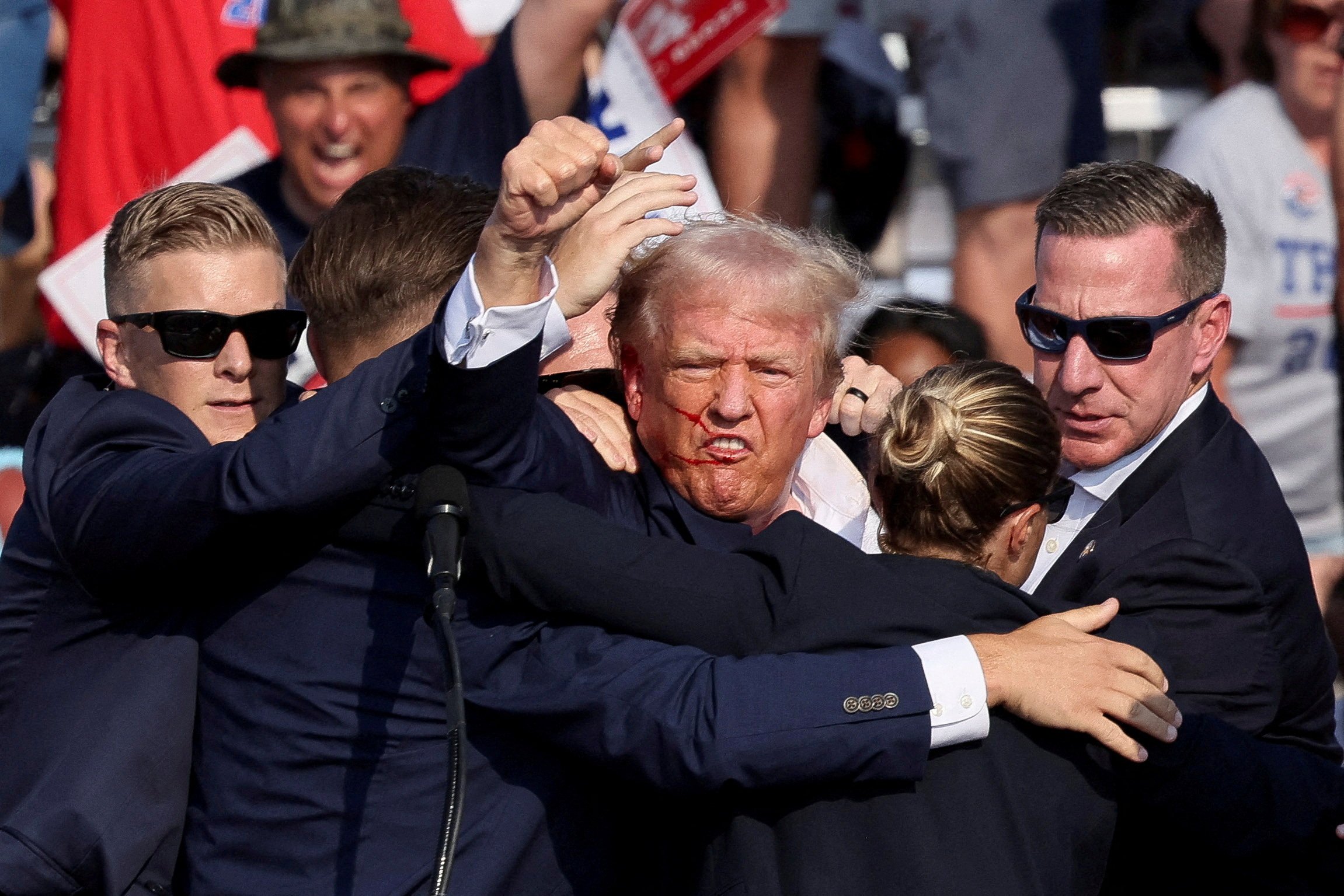 Sean Curran, right, was part of Donald Trump’s security detail. Photo: Reuters