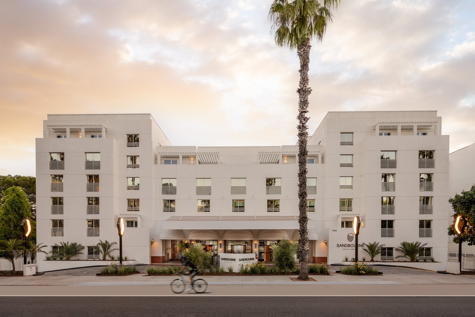 The Sandbourne Santa Monica is housed in a low-rise building on LA’s Ocean Avenue. Photo: Handout