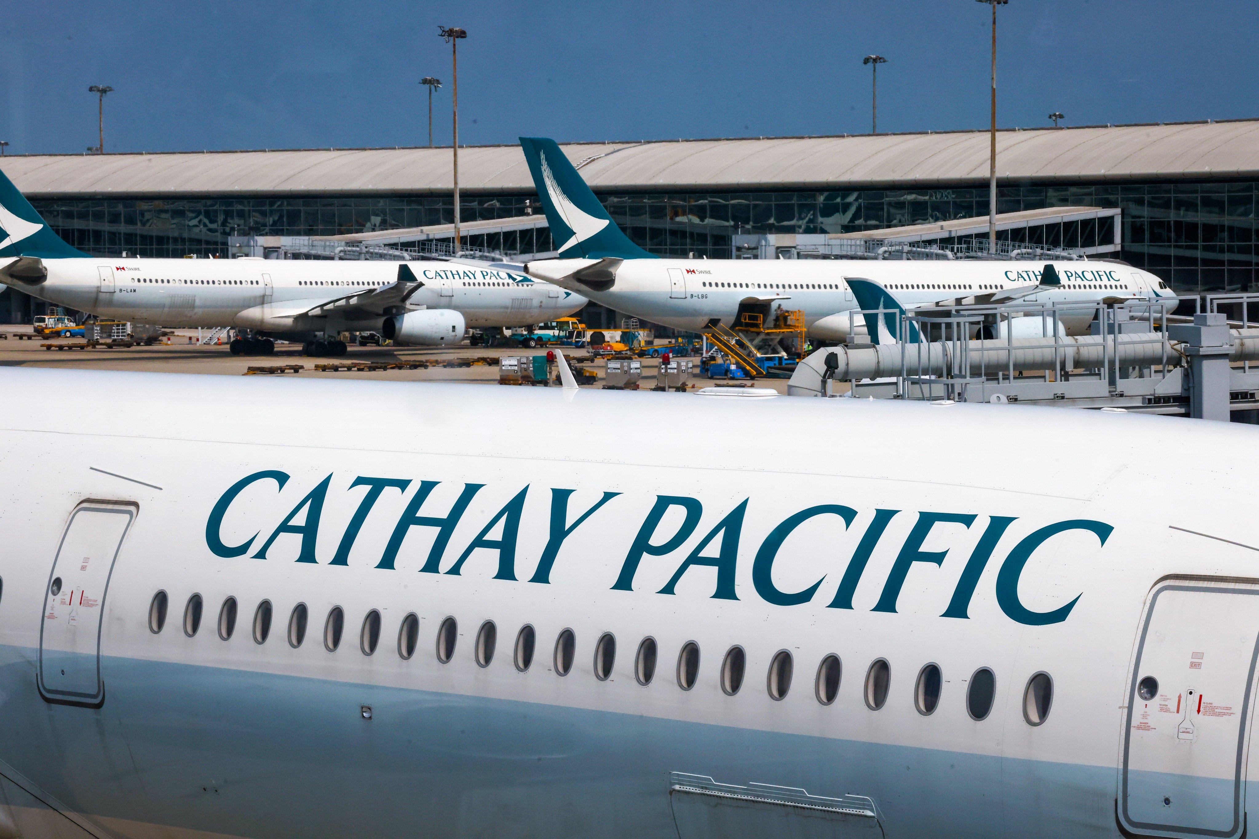 Cathay planes at Hong Kong International Airport. Photo: Jonathan Wong