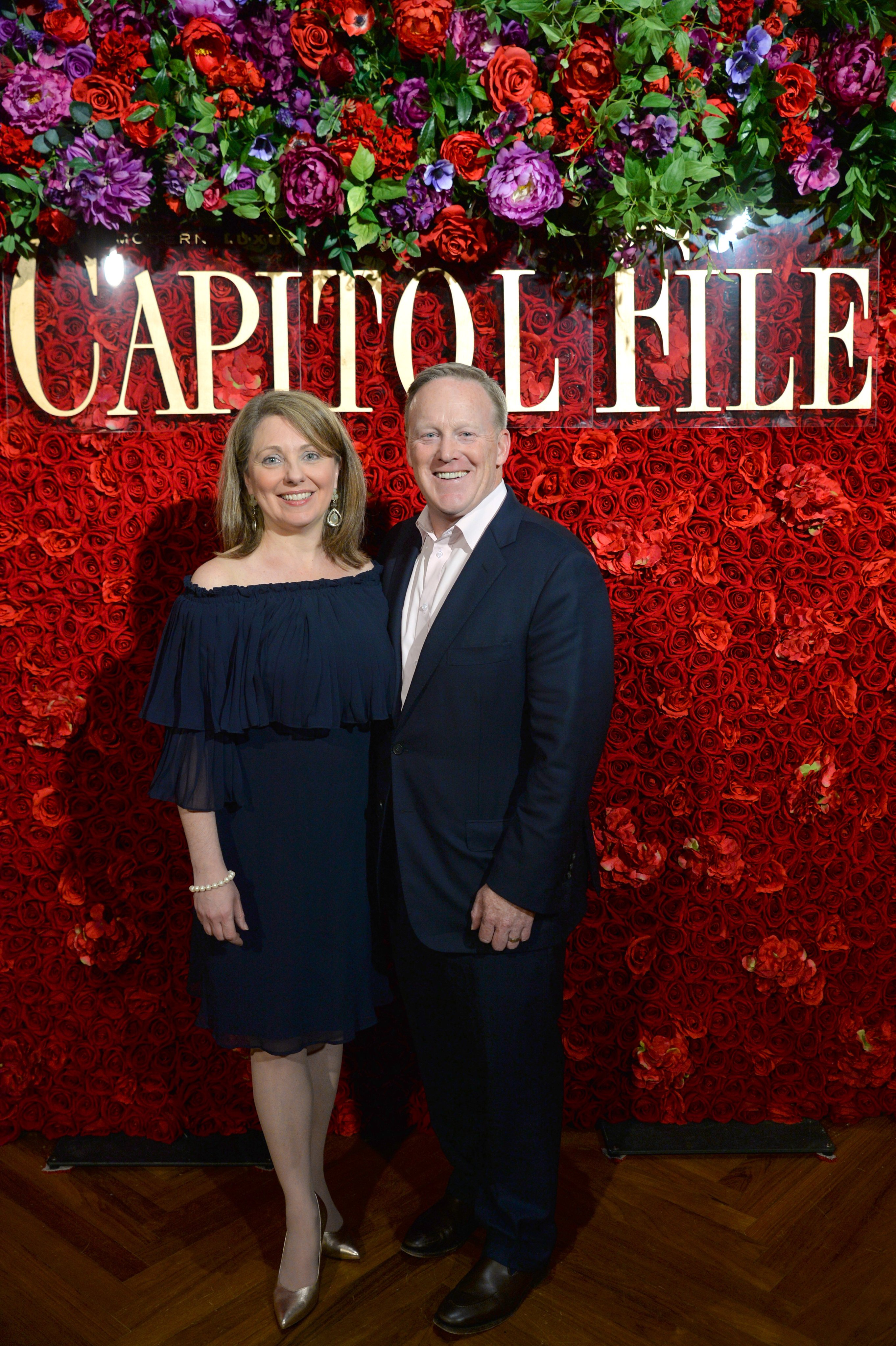 Rebecca Miller Spicer and Sean Spicer at the White House Correspondents’ Weekend Kickoff Celebration in April 2018, in Washington. Photo: Getty Images for Capitol File