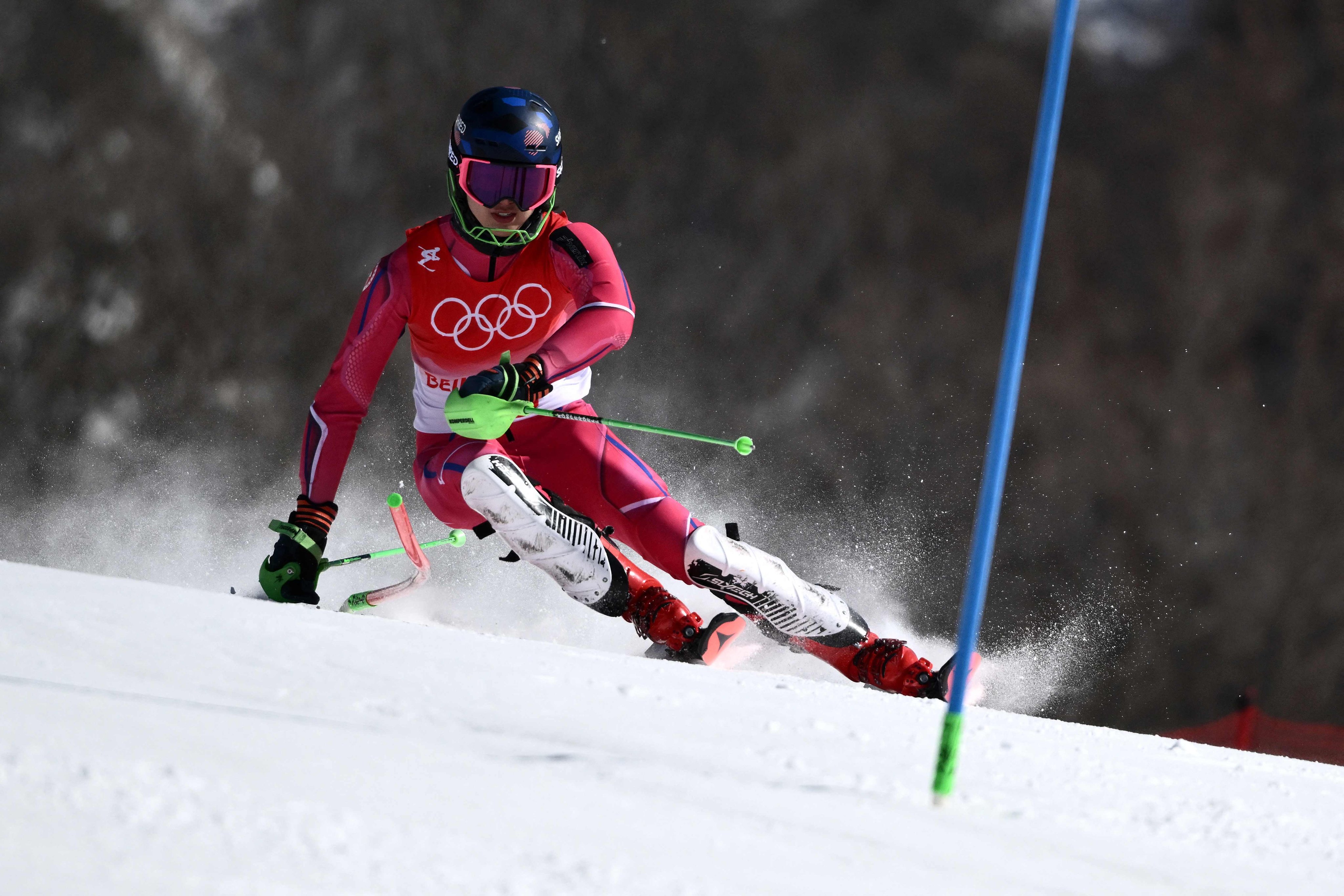 Hong Kong’s Adrian Yung crashed out of the slalom, as well as the giant slalom, at the Beijing 2022 Winter Olympic Games. Photo: AFP