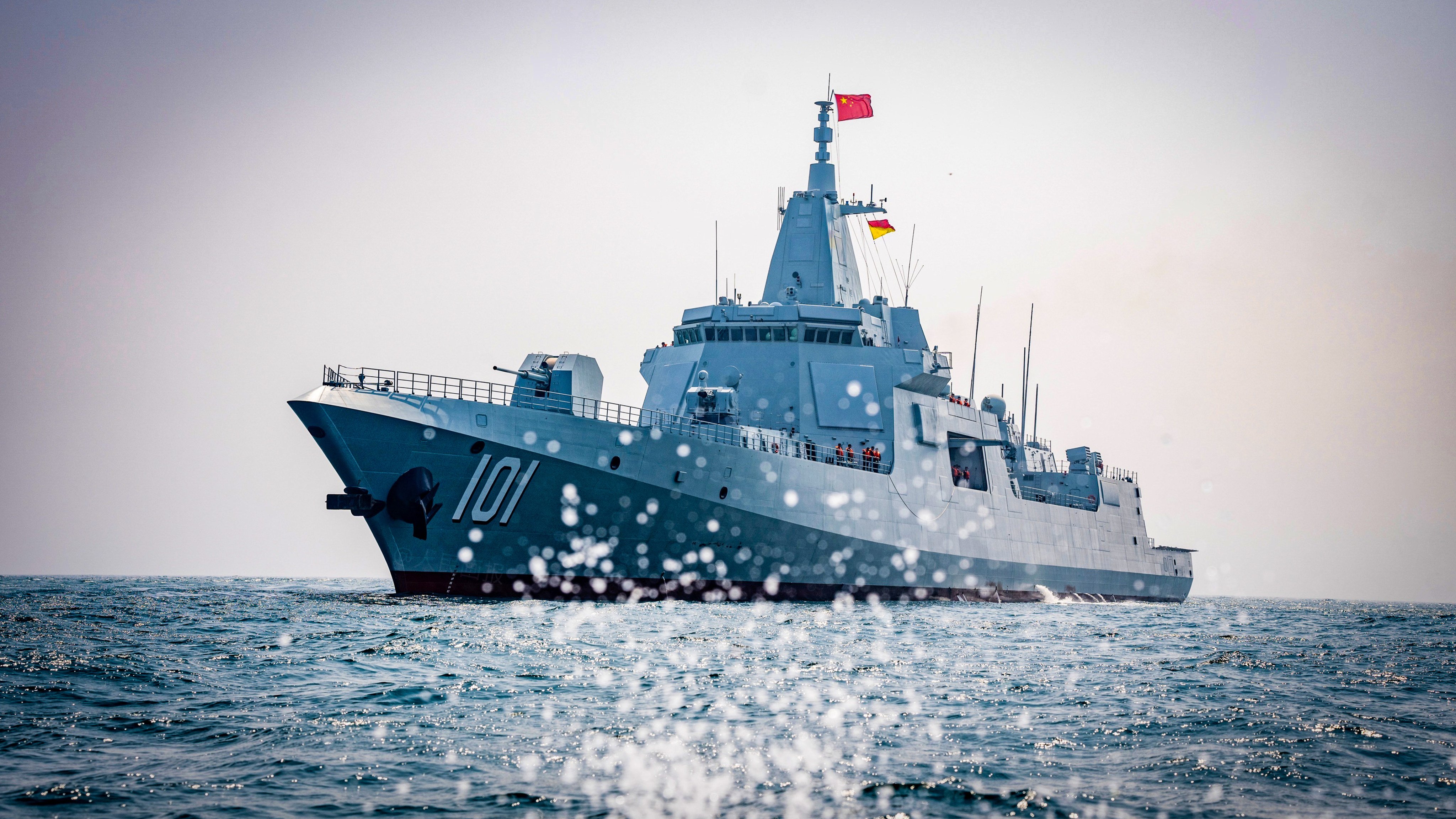 Using a Type 055 destroyer with a group of unmanned mother ships, boats and drones, a war game simulation by Chinese scientists showed how China could defeat a US naval fleet in a simulation set in the western Pacific. Photo: PLA Navy