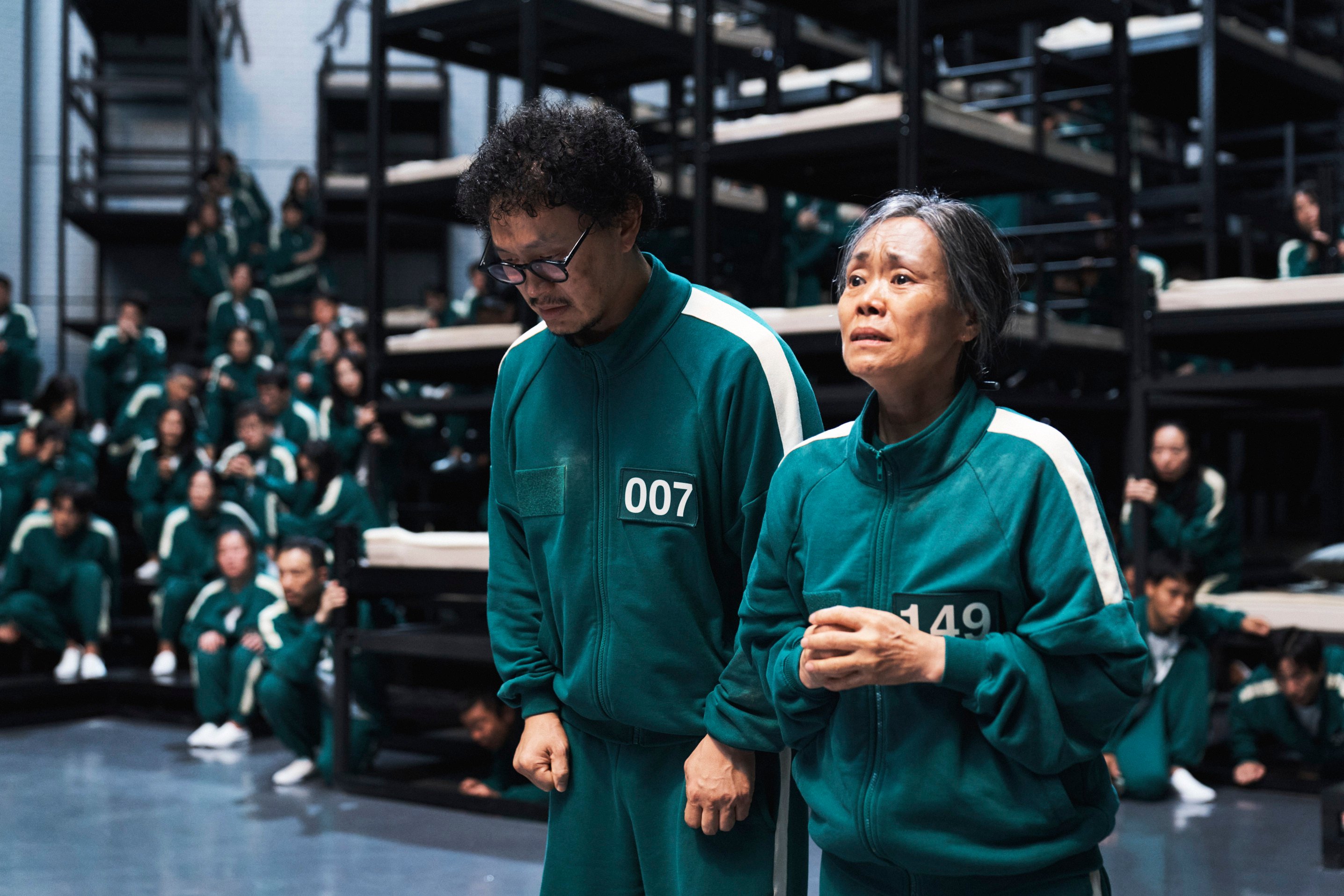 Kang Ae-sim and Yang Dong-geun in a still from Squid Game season 2. The actress says her role in the Netflix Korean drama series show pushed her to new limits. Photo: Netflix