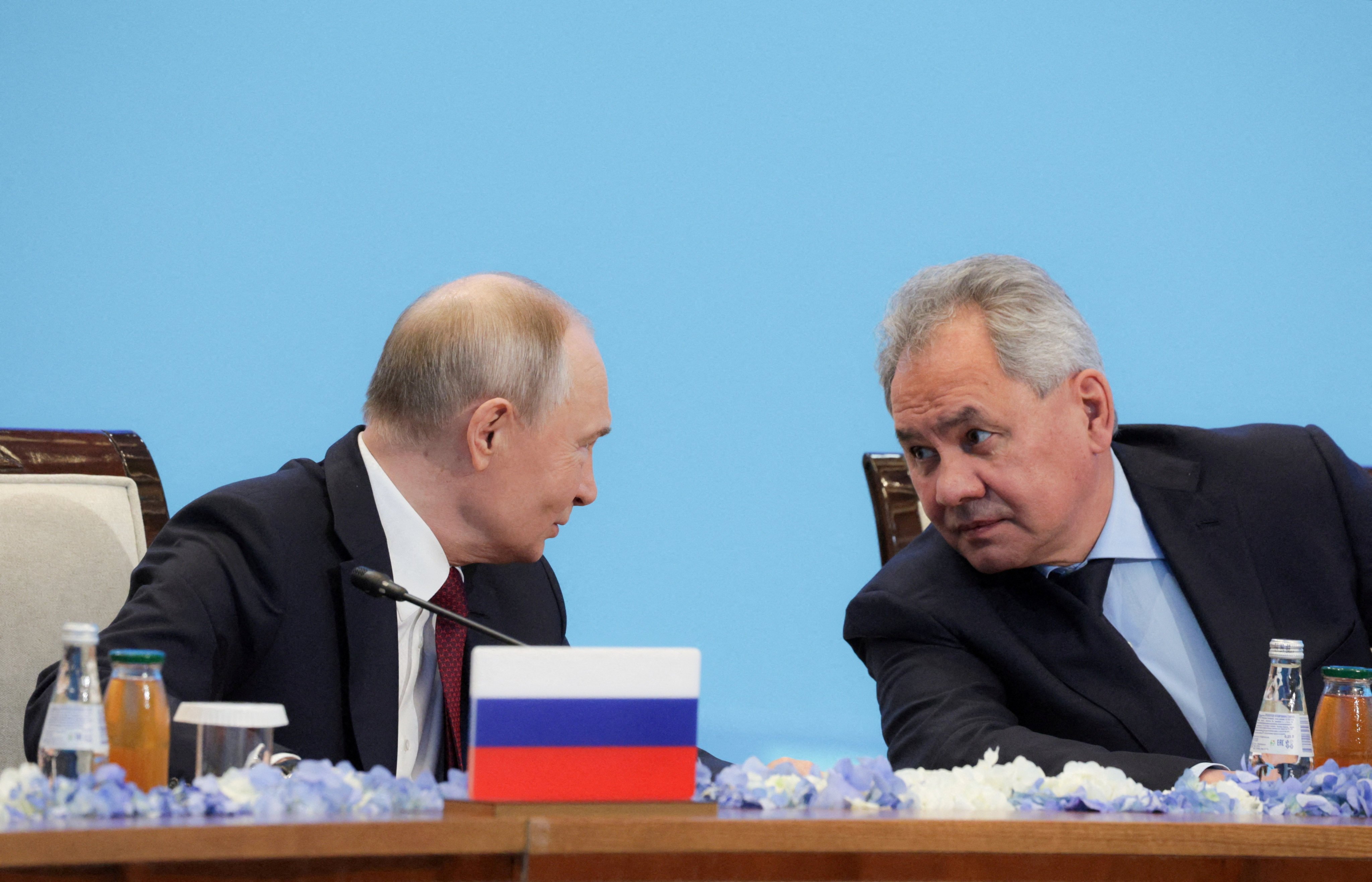 Russia’s President Vladimir Putin with Security Council Secretary Sergei Shoigu in November. Photo: Reuters