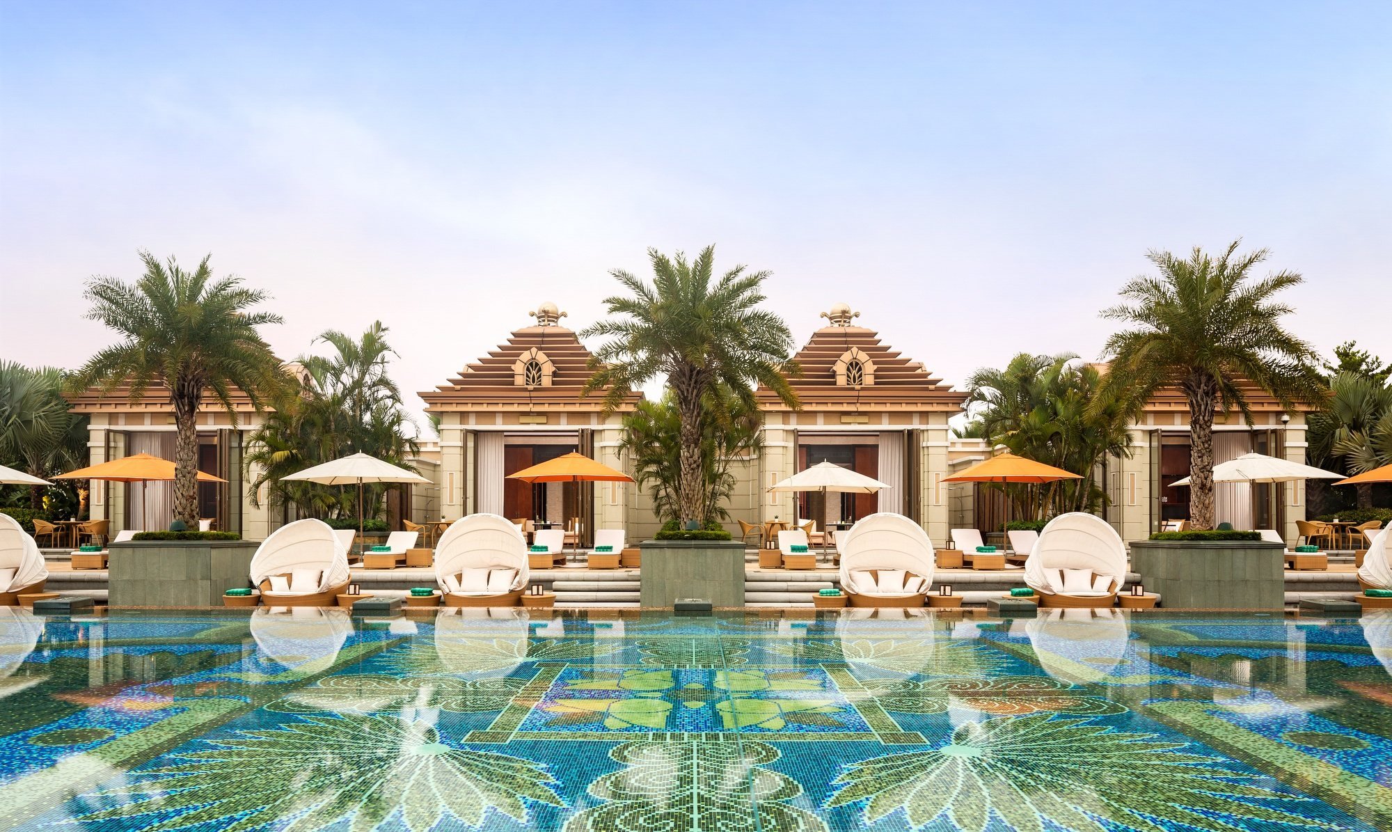 The pool cabanas at Banyan Tree Macau, an urban resort located at Galaxy Macau. Photos: Handout