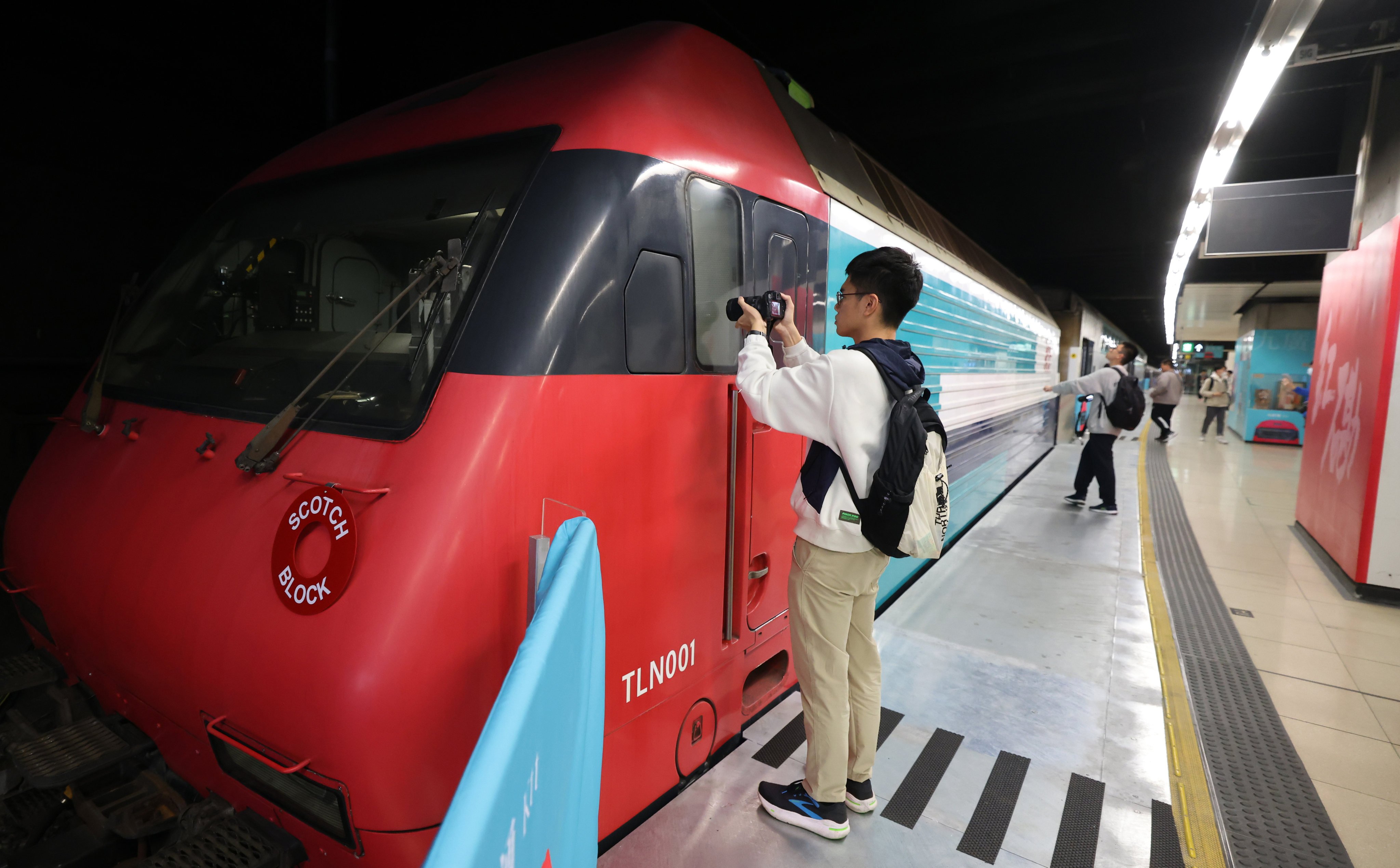 The exhibition featuring the KTT, which ran for decades on a century-old line between Hong Kong and Guangzhou, opened to the public at the Hung Hom MTR station on Thursday. Photo: Nora Tam